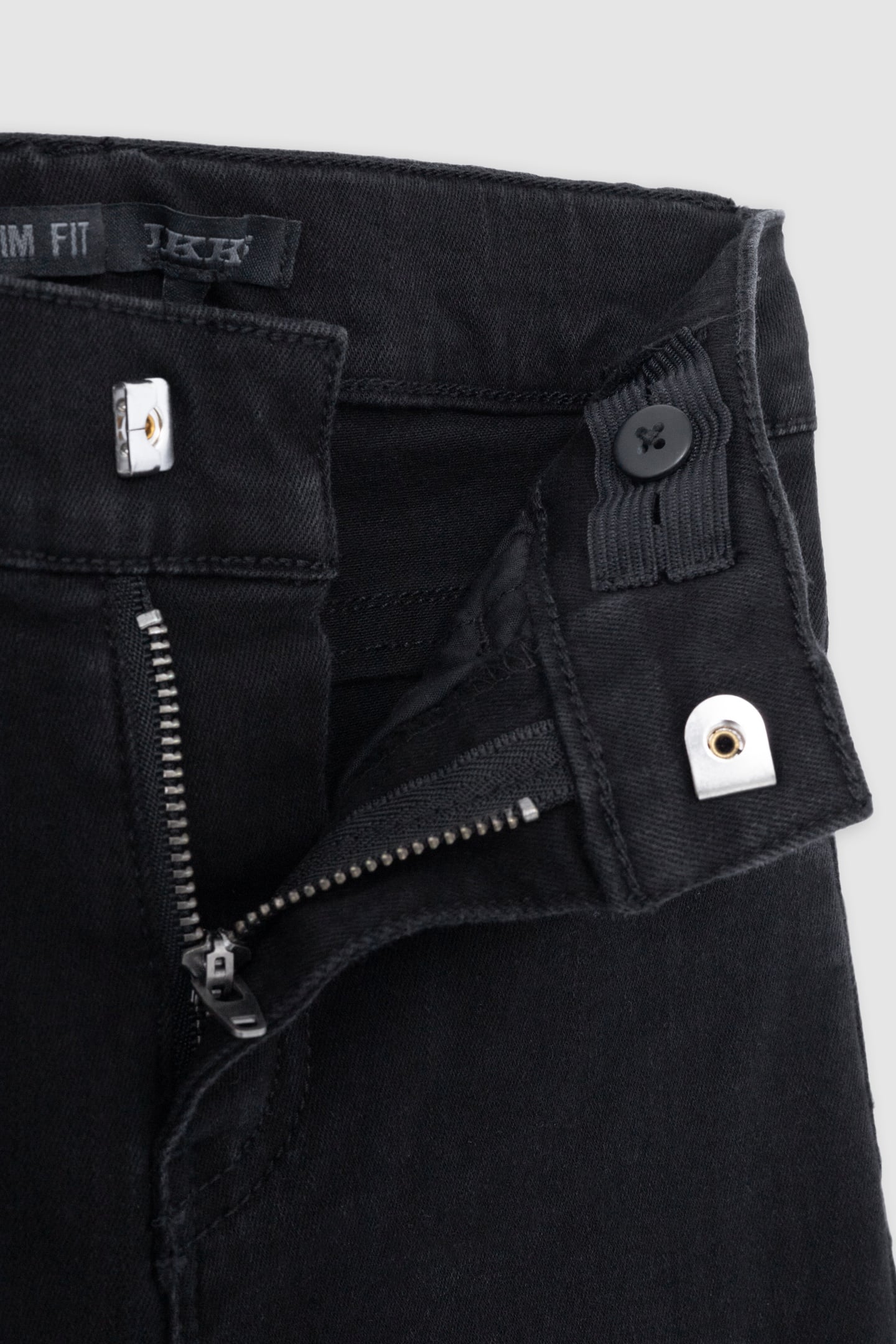 BOY'S BLACK SLIM JEANS WITH REMOVABLE BRAIDED WAISTBAND 5
