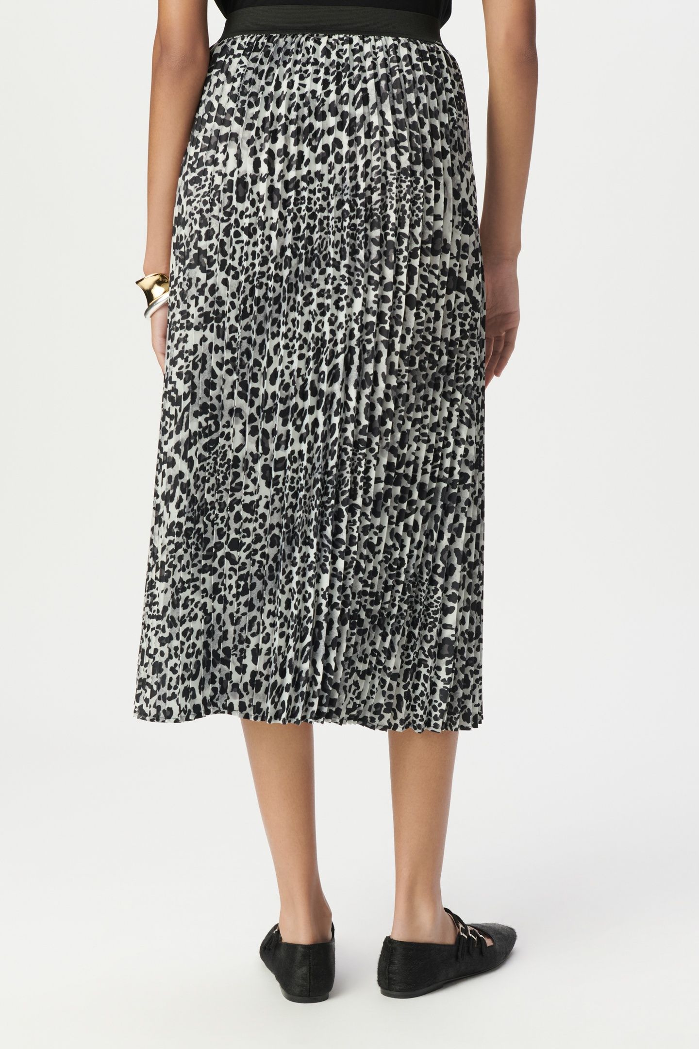 GREY PANTHER RECYCLED POLYESTER PLEATED SKIRT 2