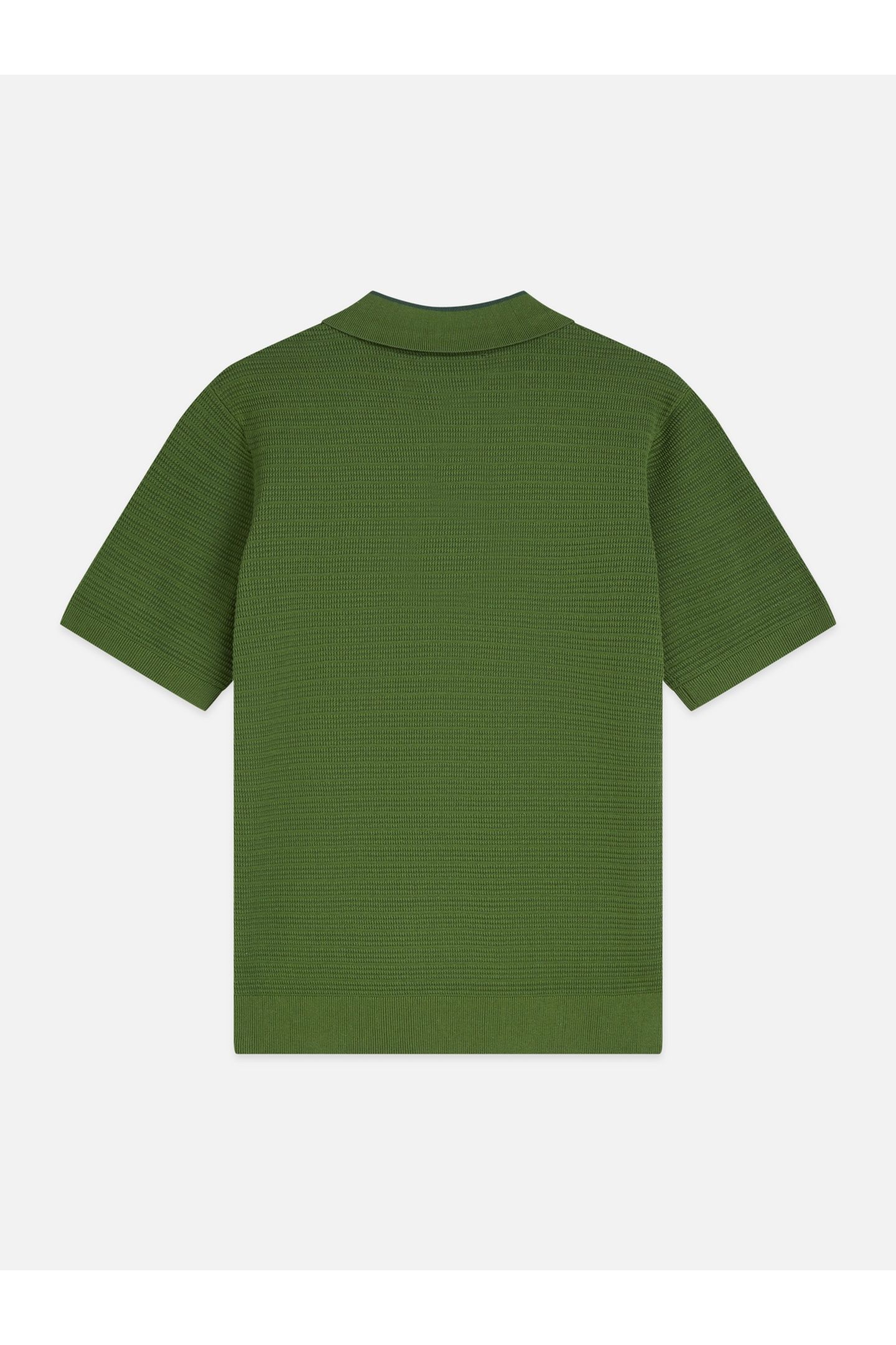 STRUCTURED KNITTED REGULARFIT POLO DARK GREEN 2