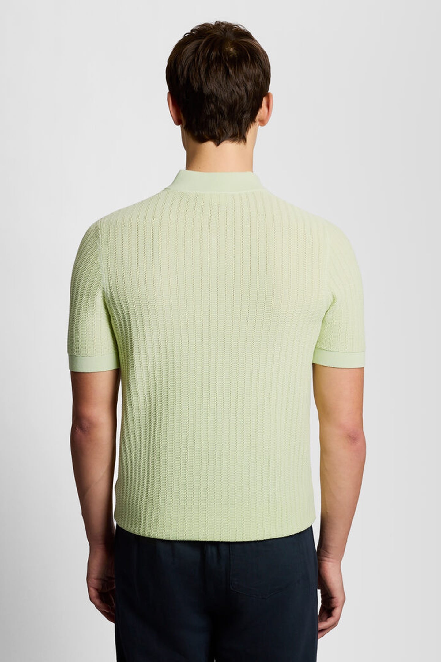 SUPERFINE KNITTED BOMBER POLO TENDER GREENS 2
