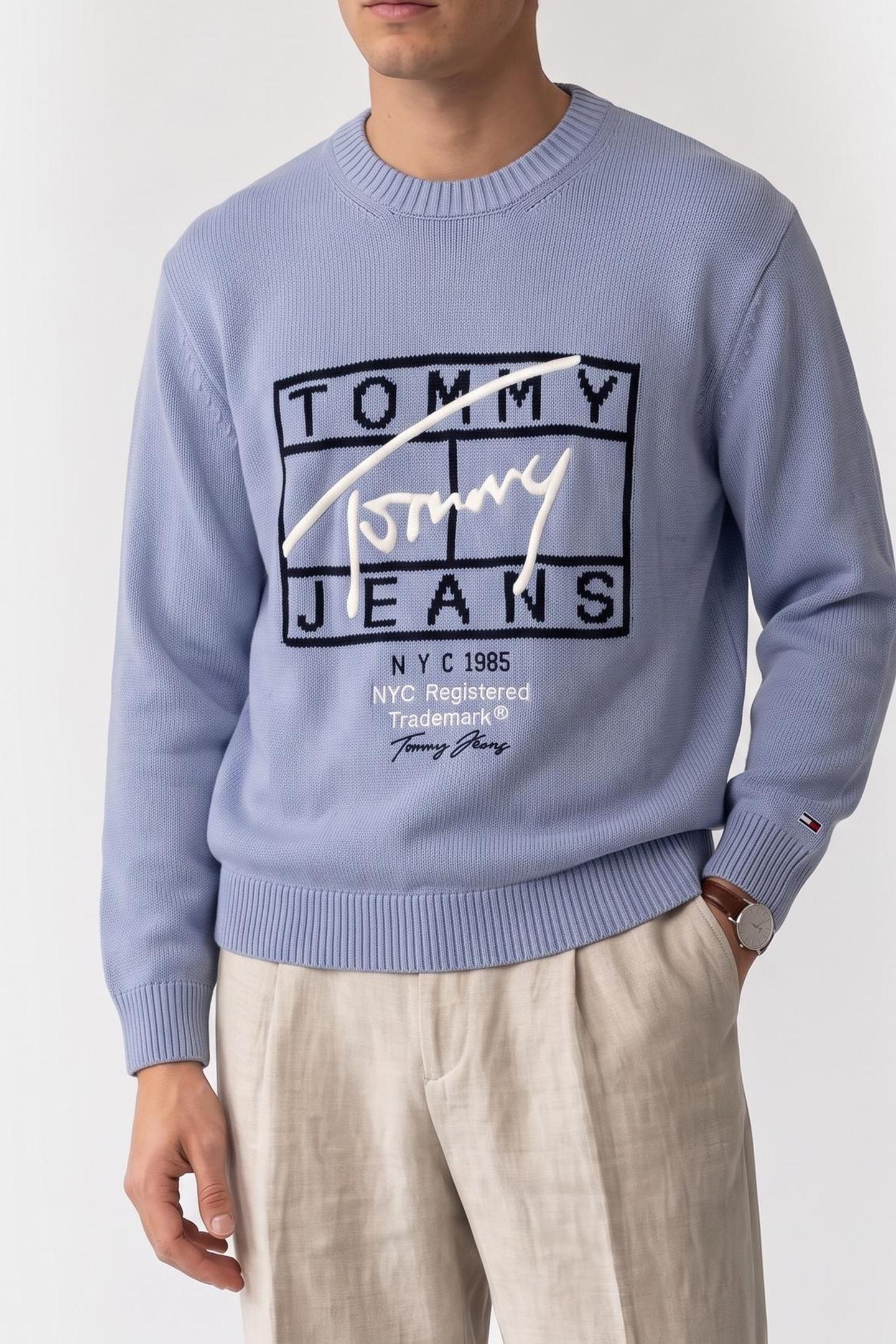 TJM REG SIGNATURE SWEATER NORDIC IRIS 1