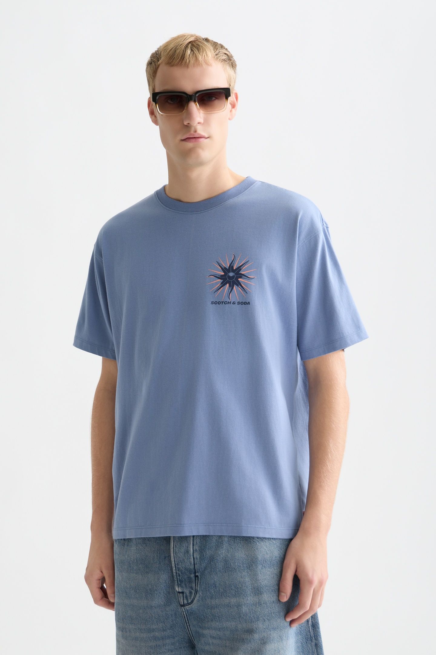 FRONT AND BACK ARTWORK RELAXEDFIT TSHIRT NAVY 1