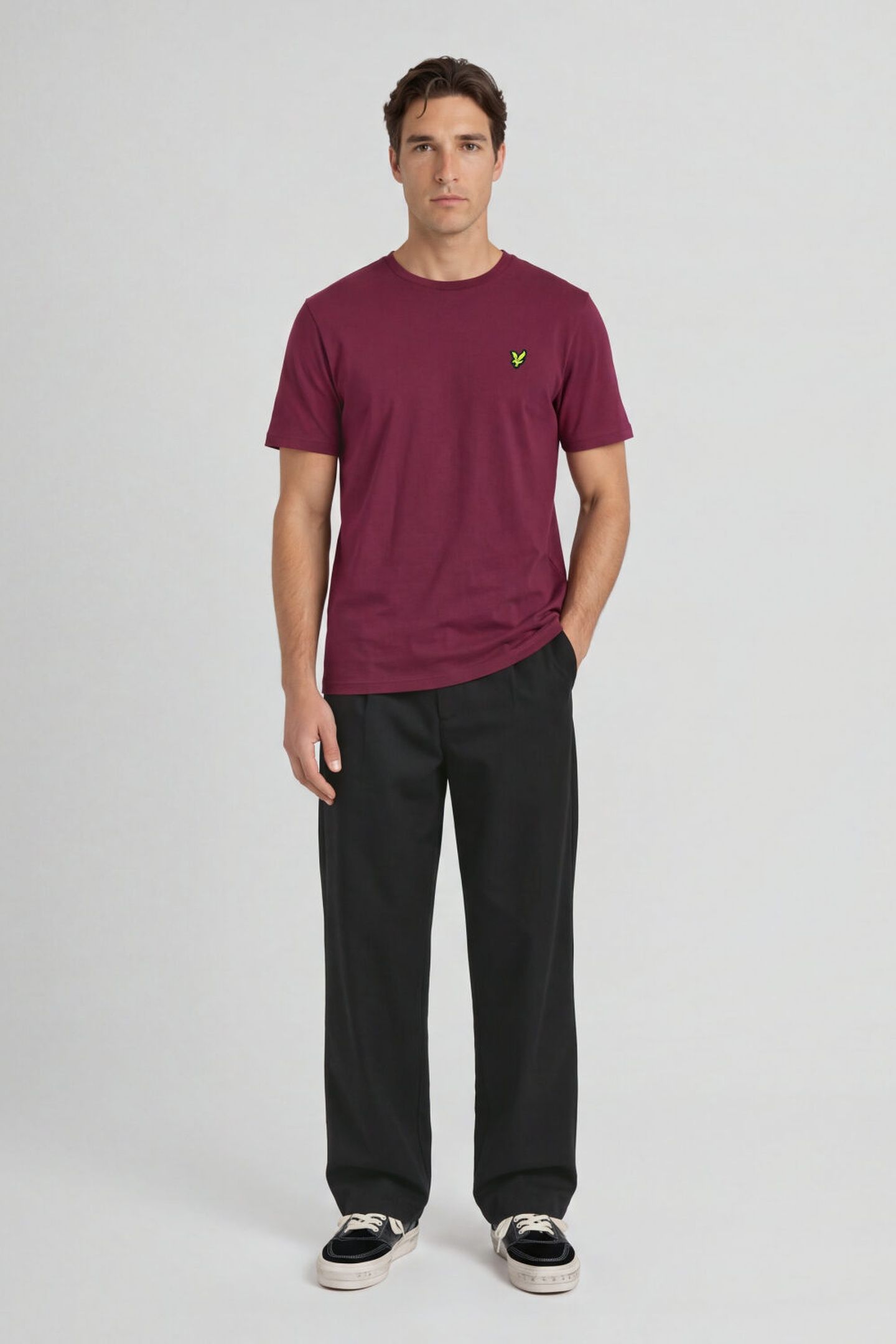 PLAIN T-SHIRT RICH BURGUNDY 3