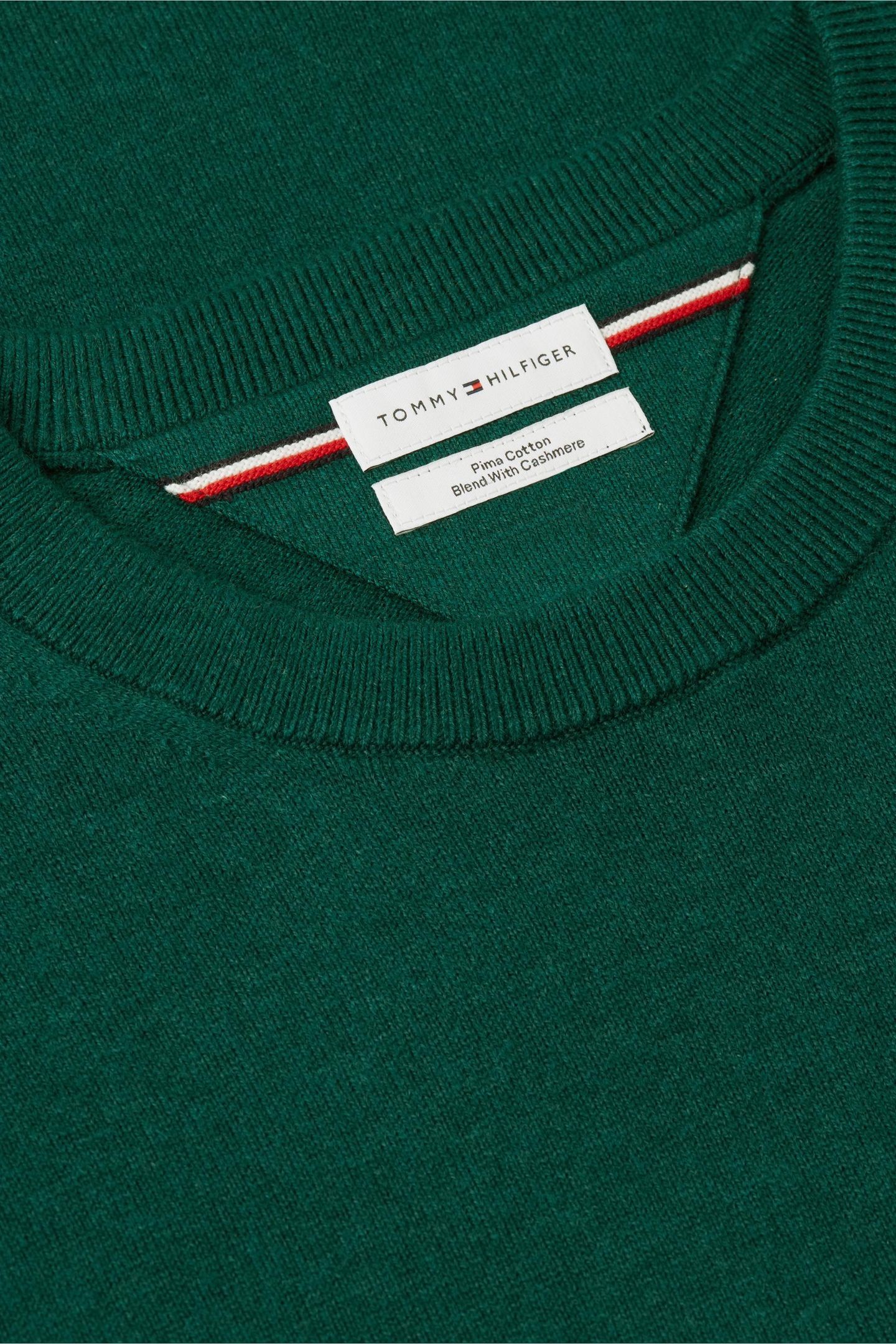 PIMA COTTON CASHMERE SWEATER ORNAMENTAL GREEN HEATHER 5