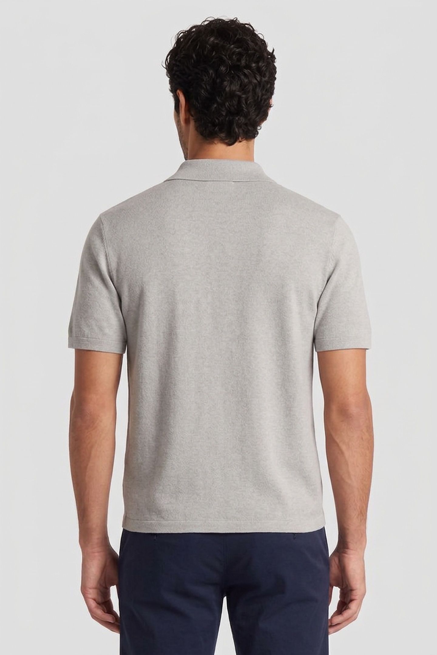 UNISEX POLO HEATHERED GREY 3