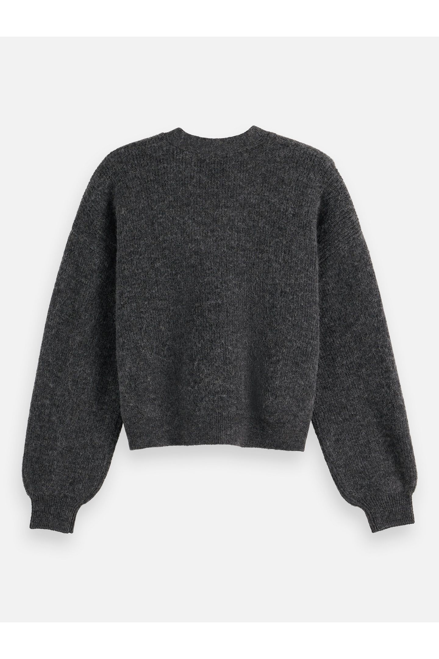 CORE FUZZY RELAXED CARDIGAN MEDIUM GREY 5