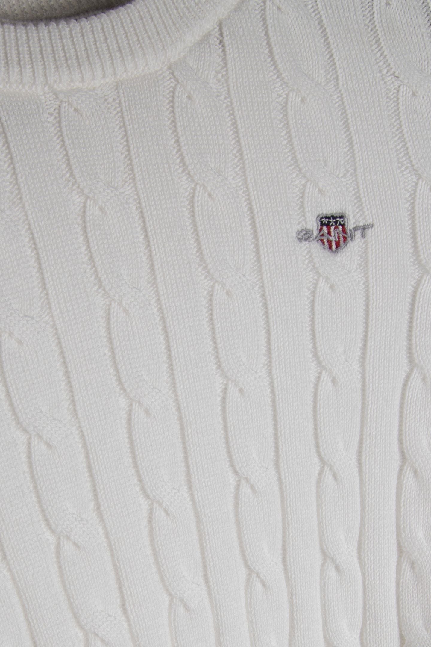 KIDS GIRLS SHIELD CABLE KNIT JUMPER WHITE 4