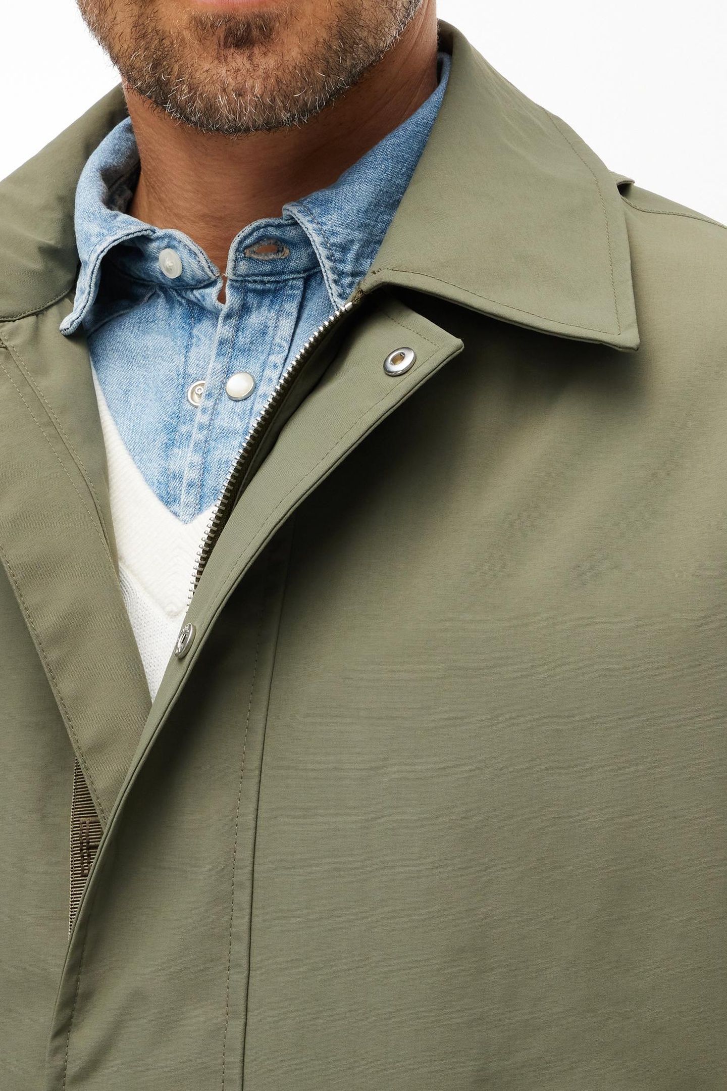 3-LAYER HOODED MAC COAT GREEN 6