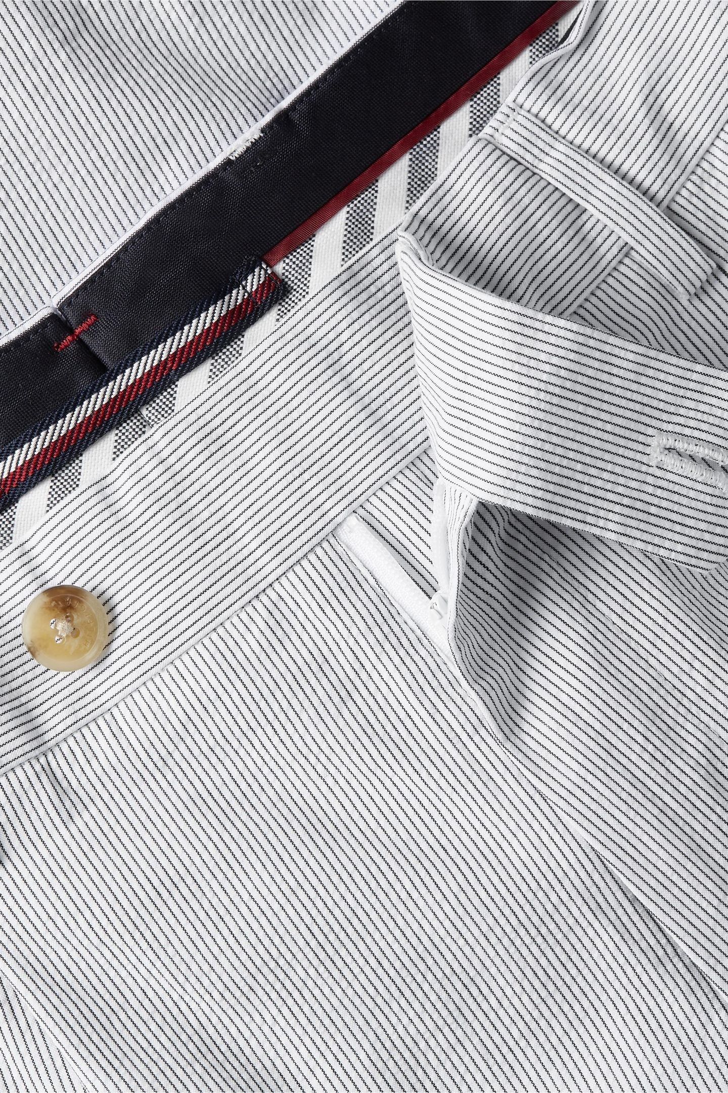 DC SEERSUCKER SHORTS WHITE/BLACK STRIPE 6