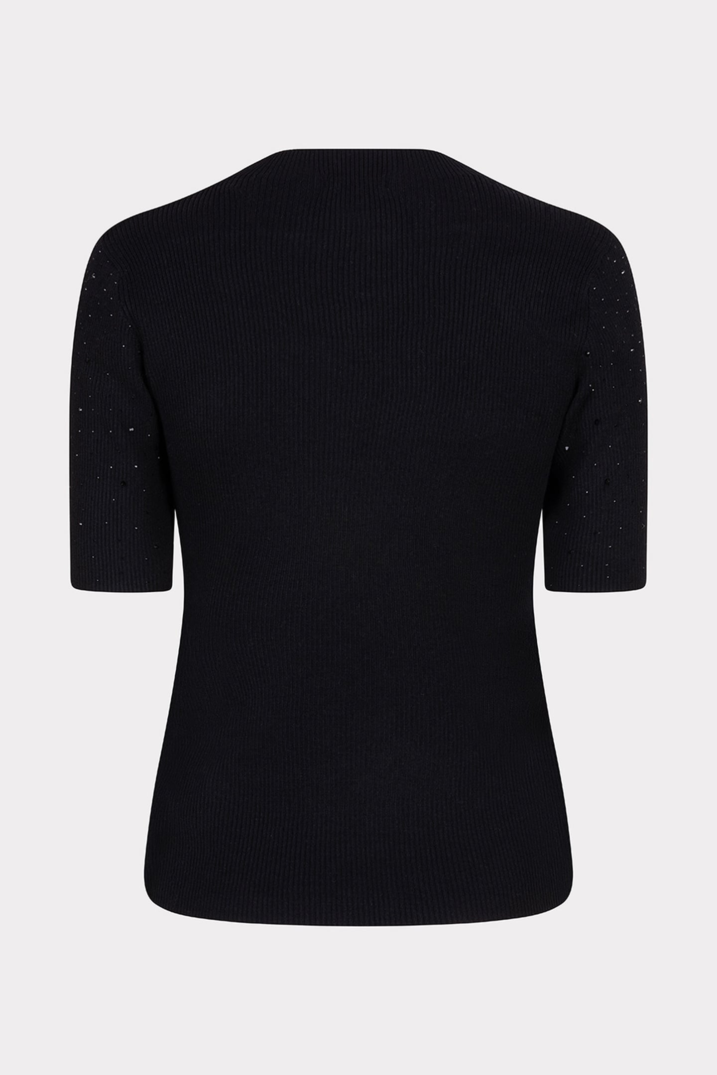 TOP RIB S/SLVE STUDS BLACK 5