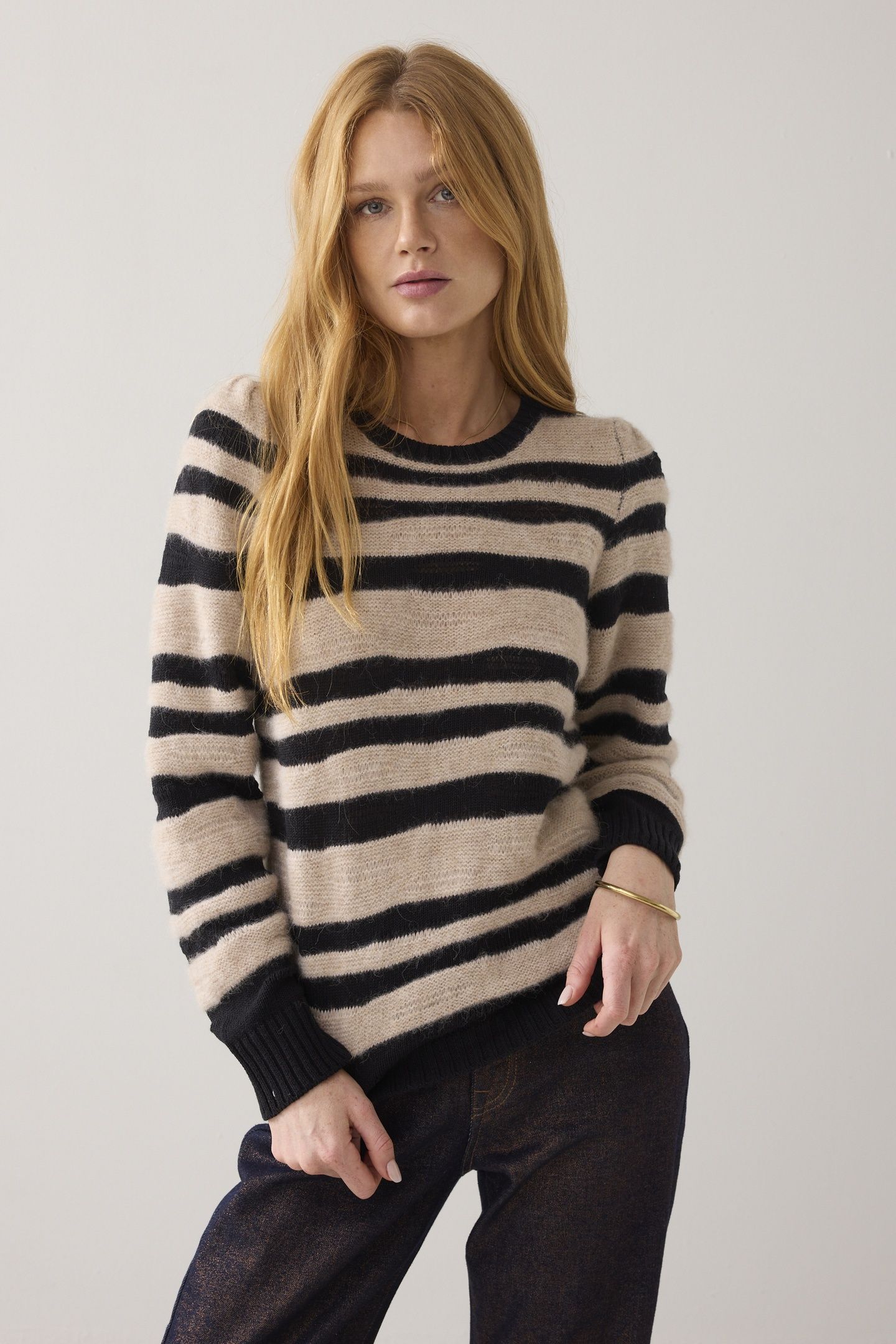 SWEATER IRREGULAR STRIPE KNIT PRINTS 1