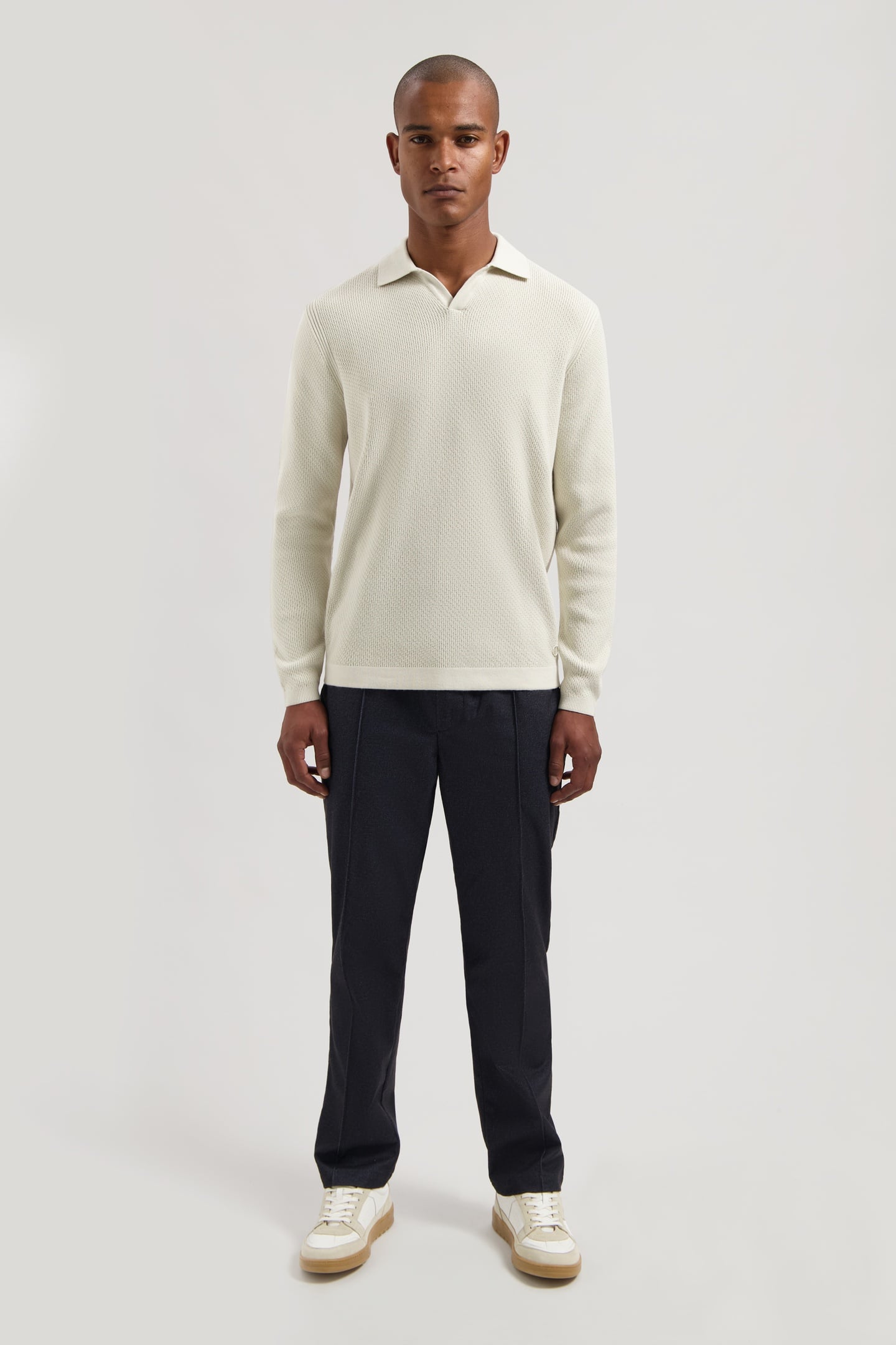 DS_KOSTAS LONGSLEEVE POLO SILVER BIRCH 1