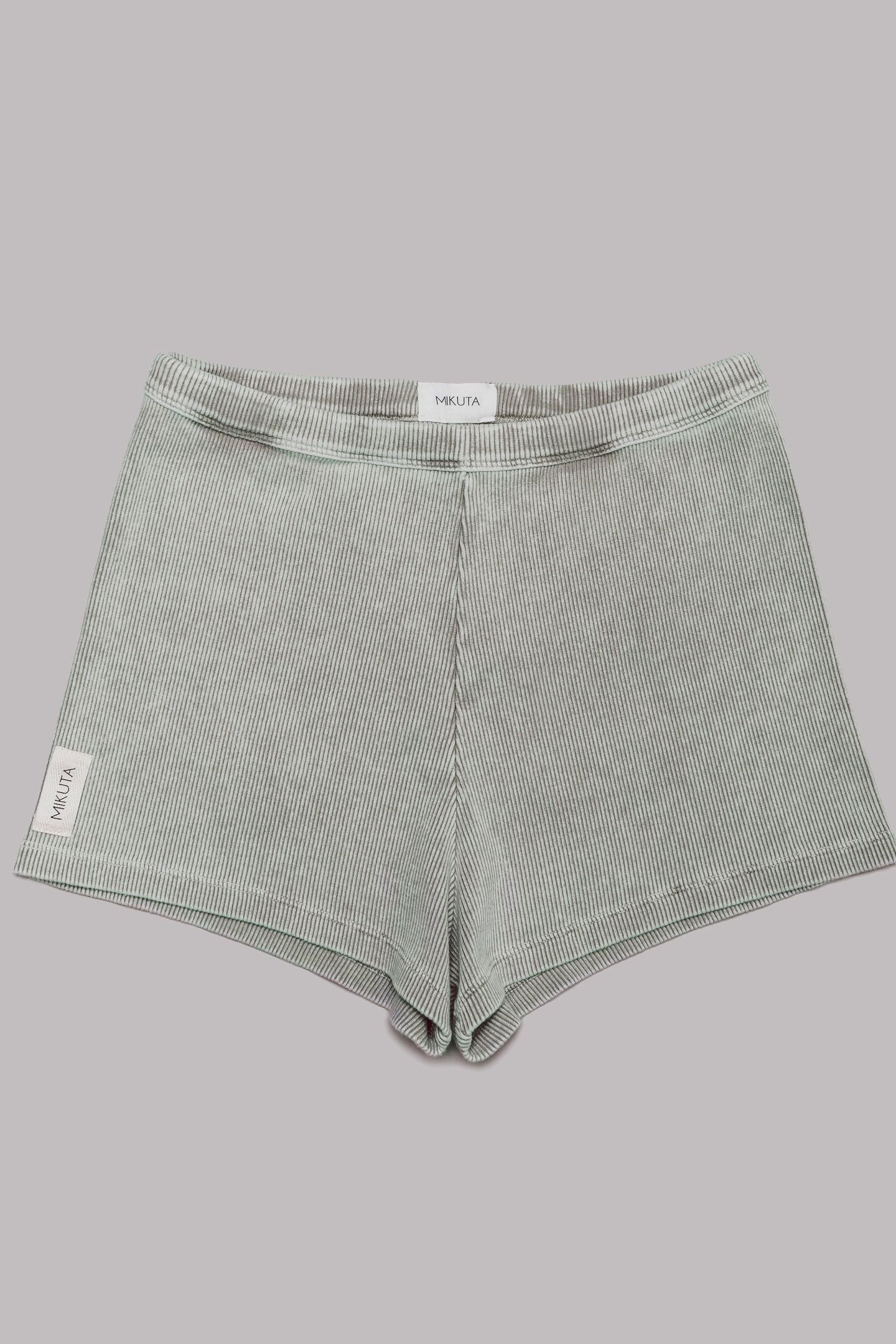 THE GREEN RIBBED SHORTS 3