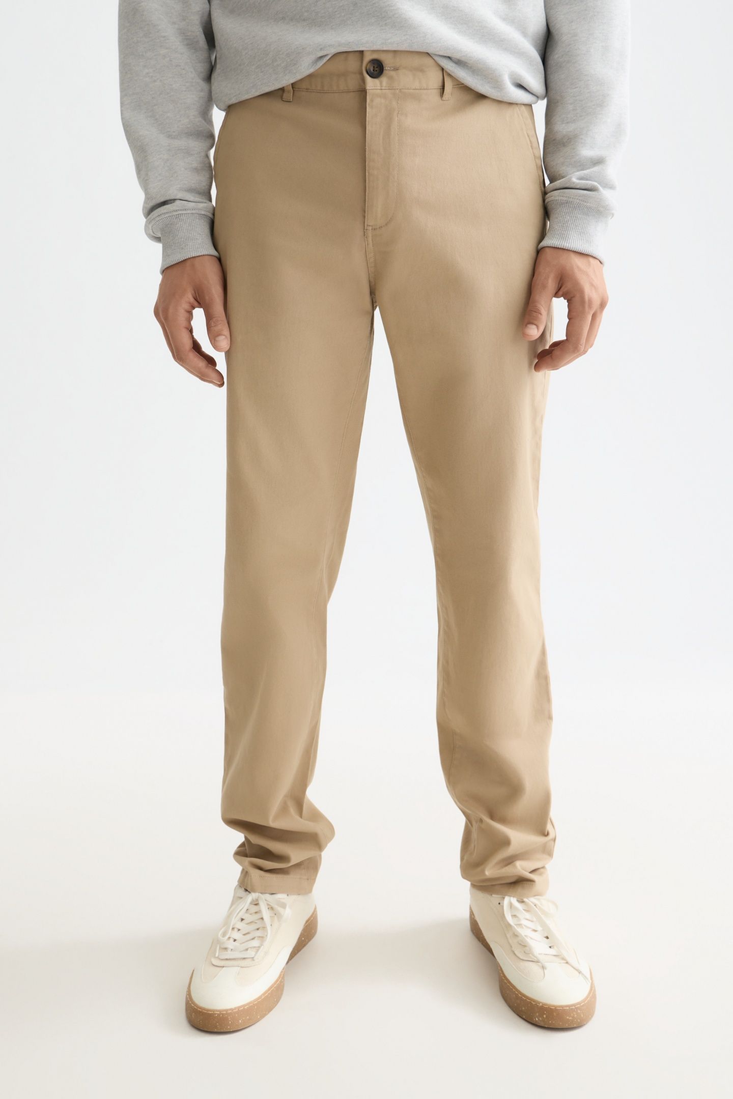 STUART COTTON-BLEND TWILL CHINO MEDIUM BEIGE 1
