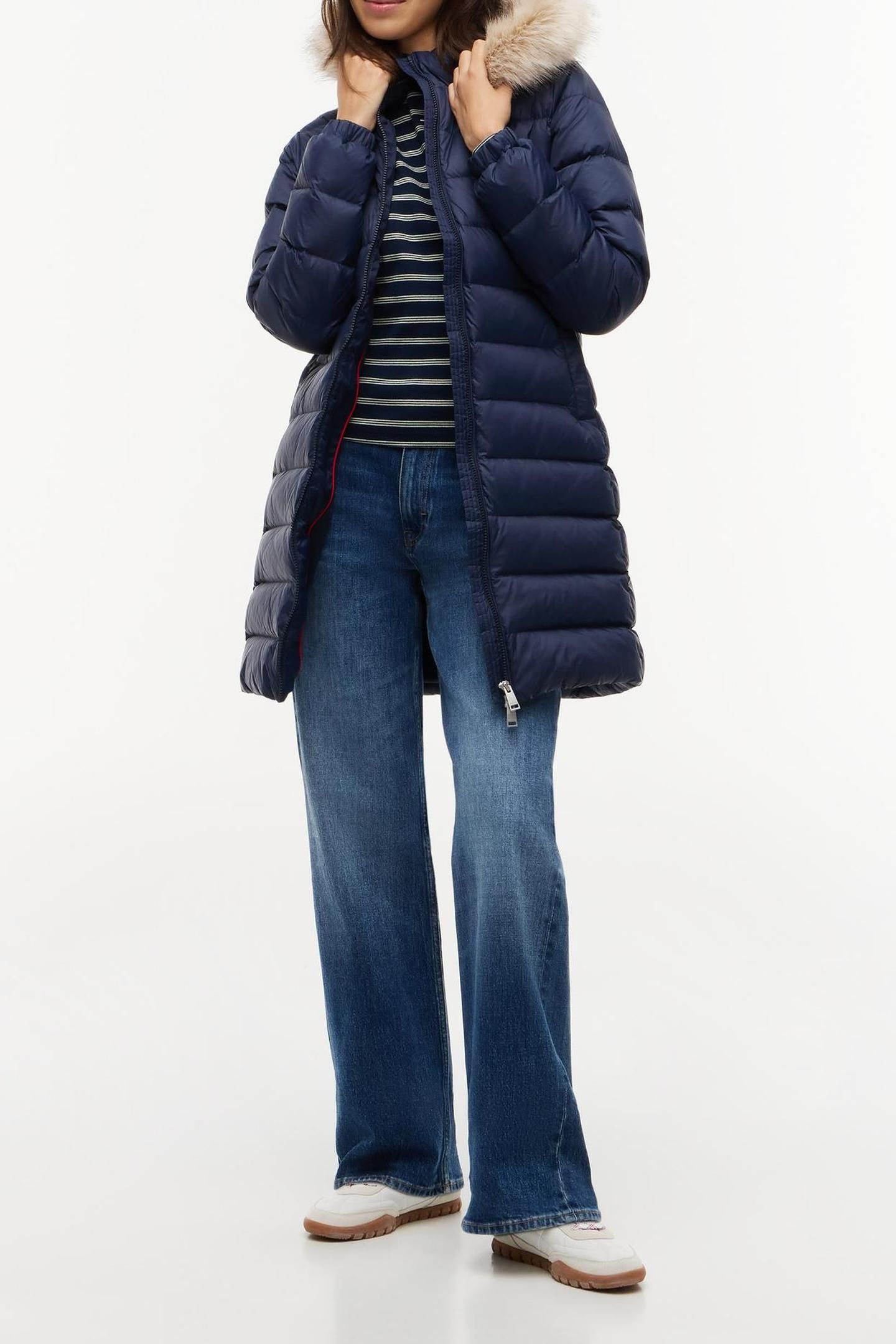 ESSENTIAL HOODED COAT BLUE 1