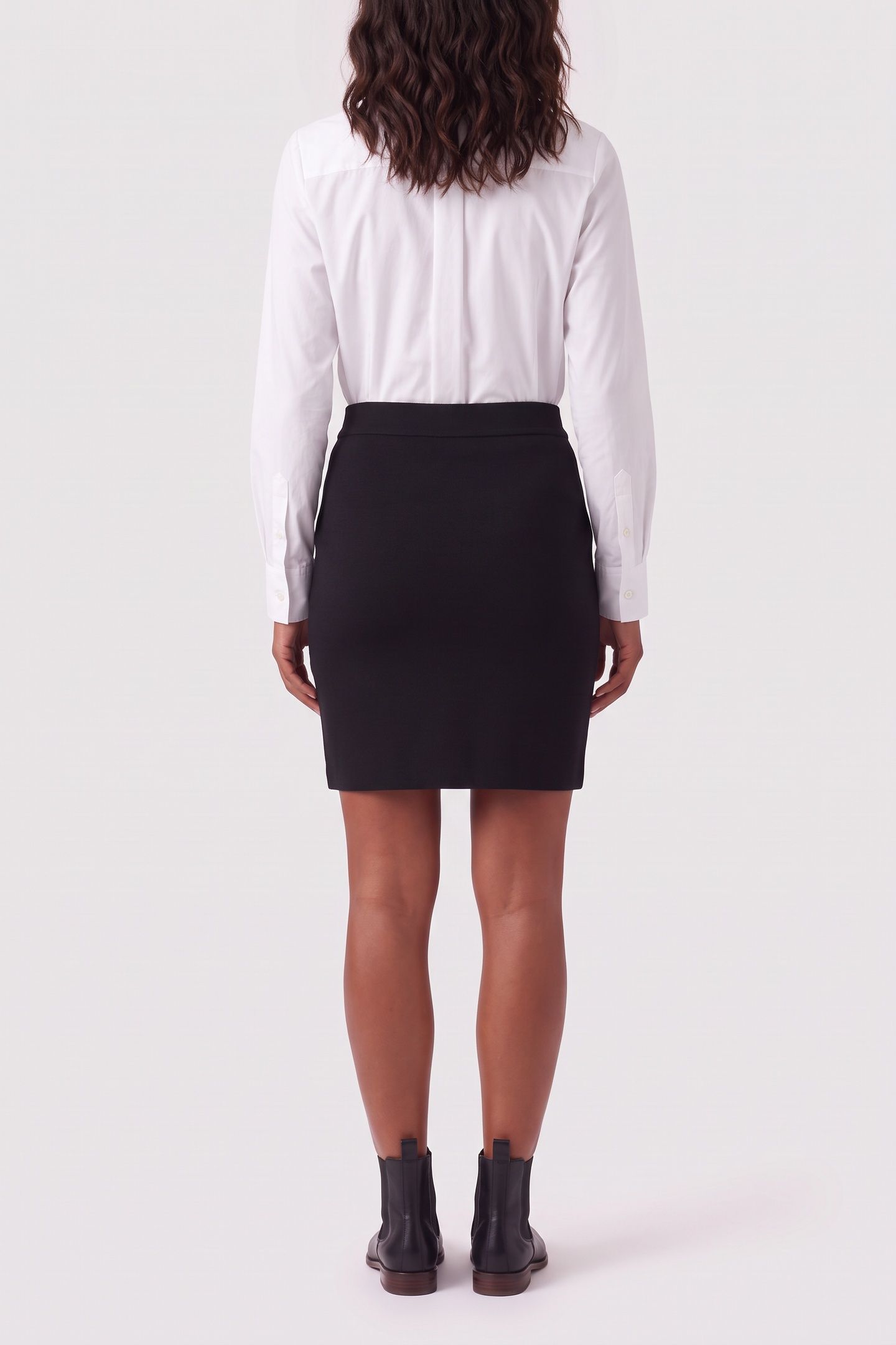 FANCY BUTTONS KNIT SKIRT BLACK 4