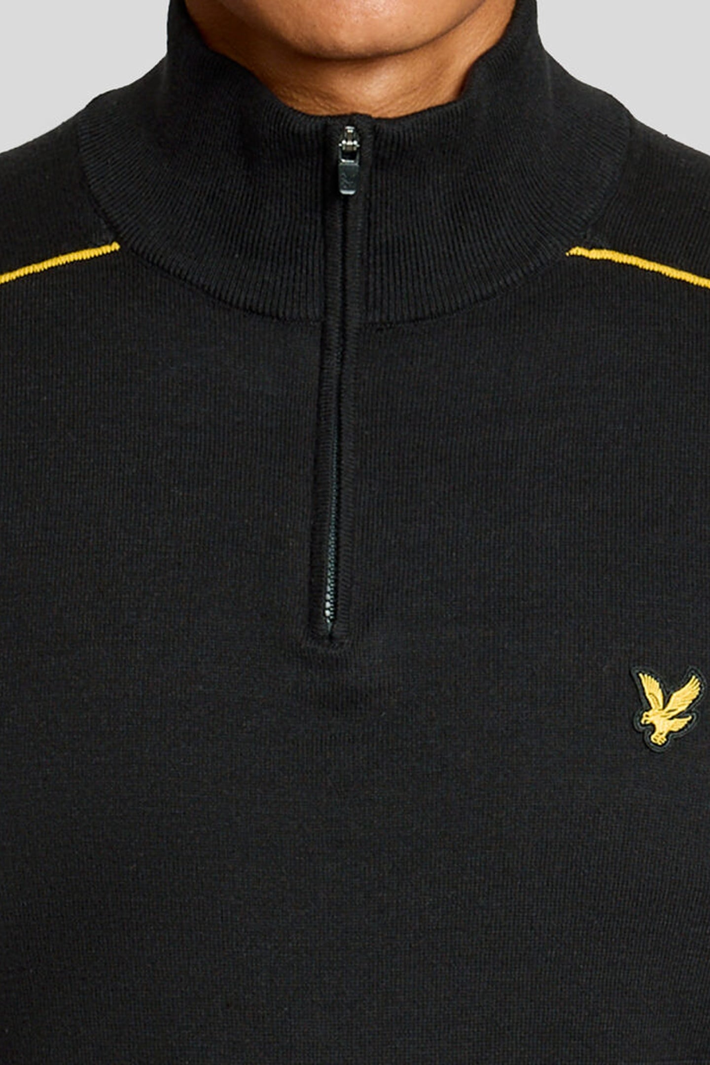 GOLF TIPPED QUARTER ZIP JUMPER JET BLACK 5