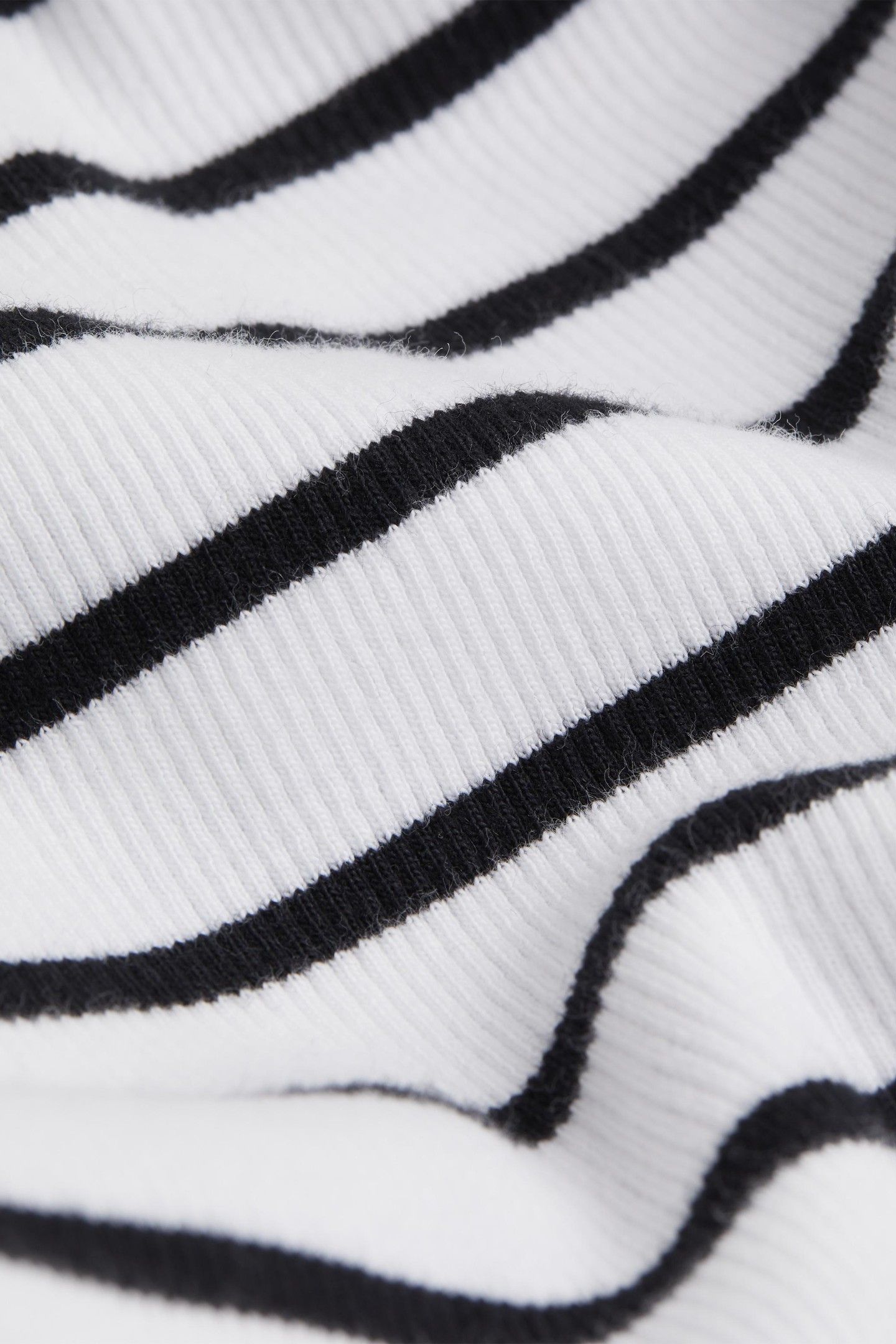 WOVEN LABEL RIB TANK BLACK/BRIGHT WHITE STRIPED 3