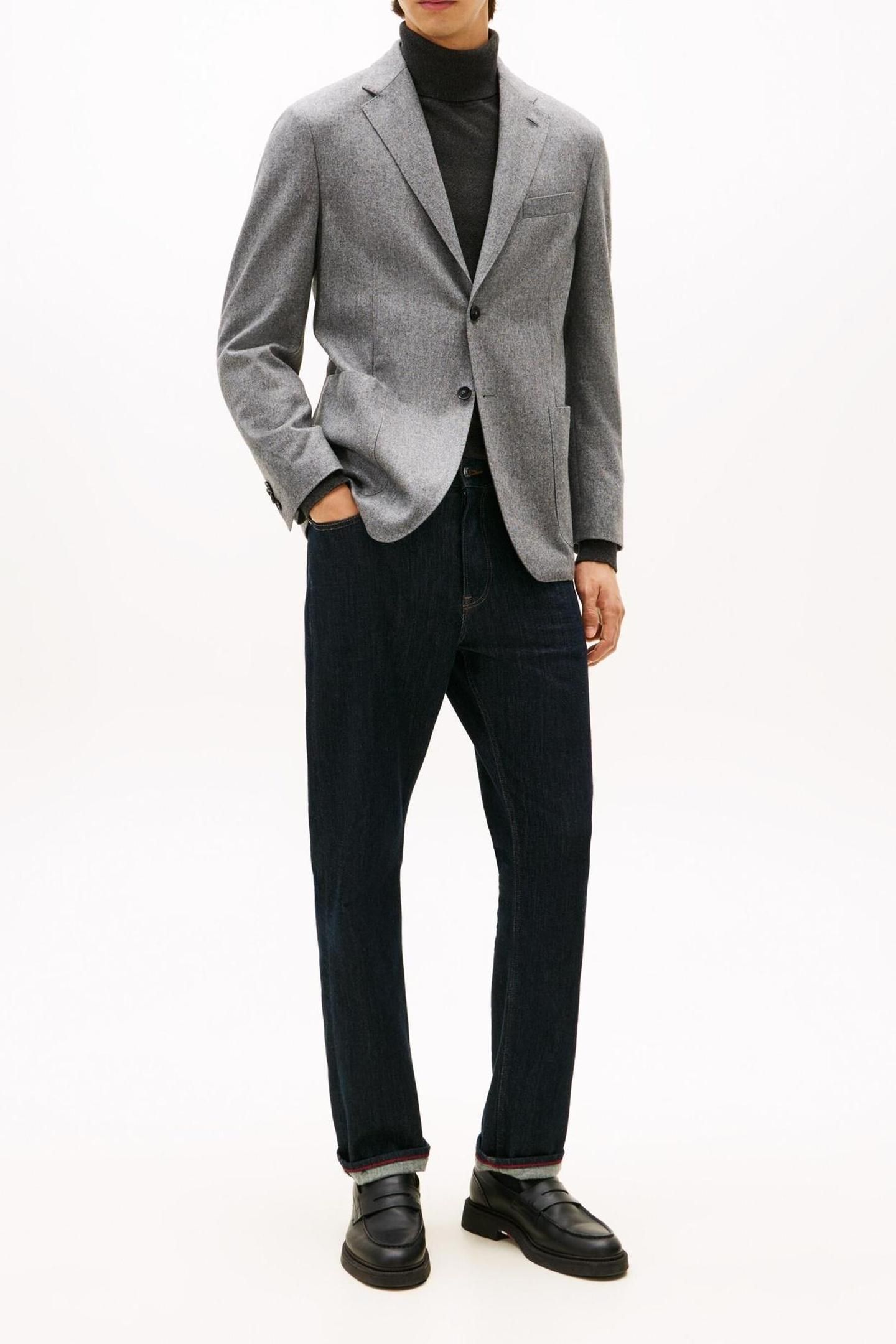 PLAIN SOFT TECH WOOL BLAZER GREY 2