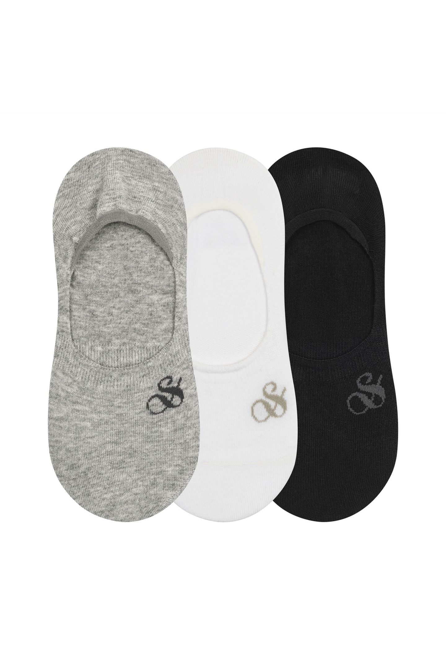 3PK WOMENS NON TERRY LINER MEDIUM GREY 1