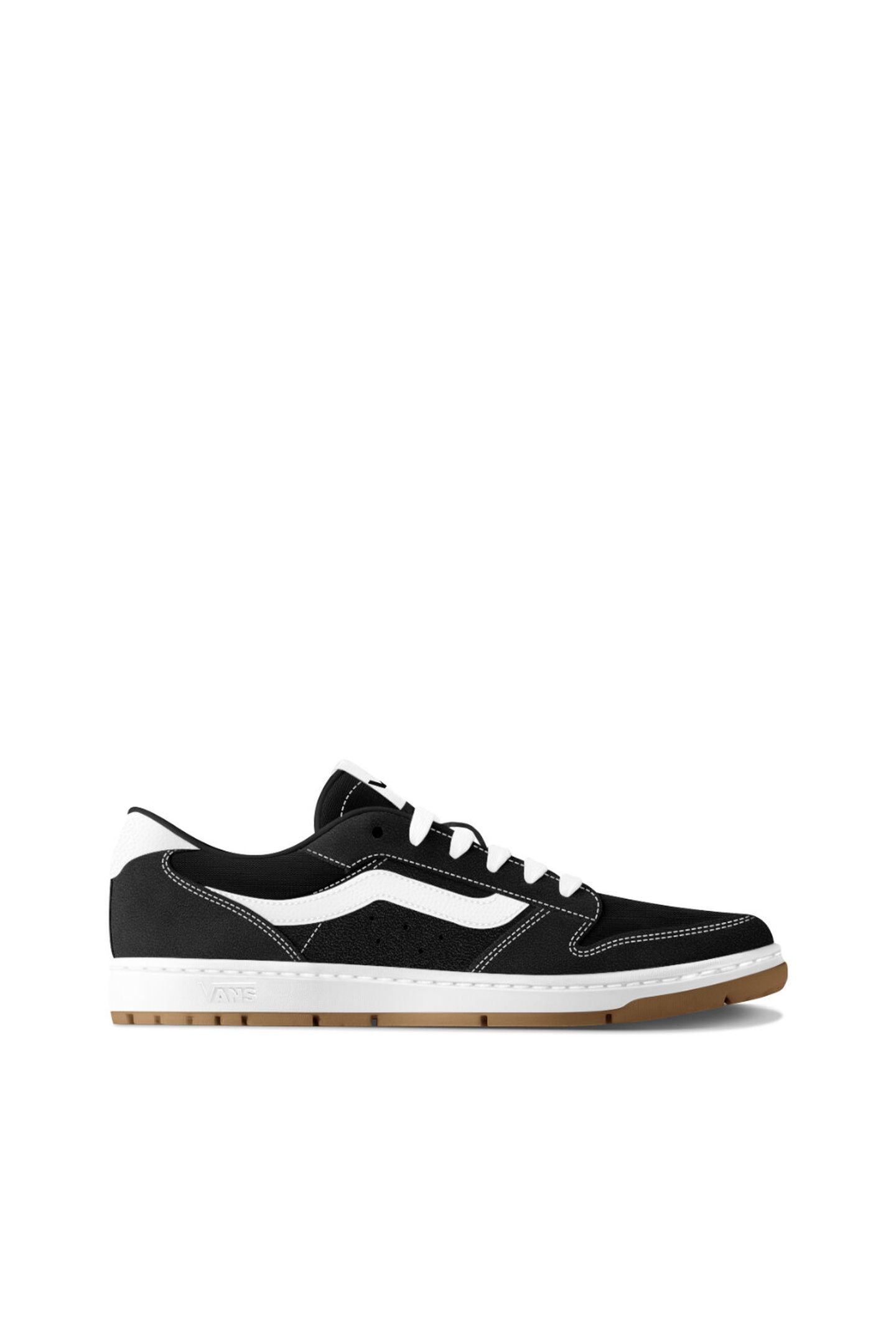 JUNIOR RYLAND LS SUEDE/CANVAS BLACK/WHITE 1