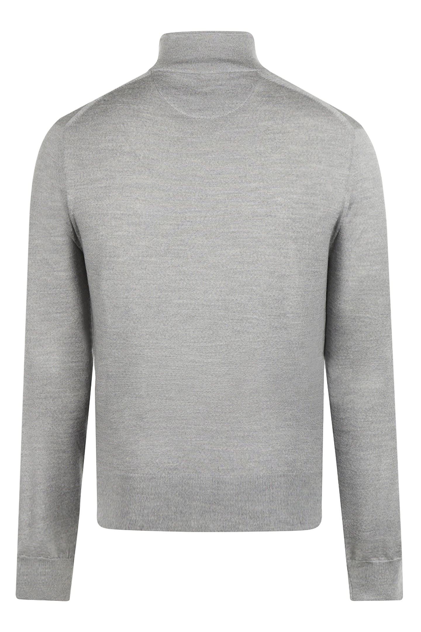 FINE MERINO ZIP THRU CARDIGAN MEDIUM GREY MELANGE 2
