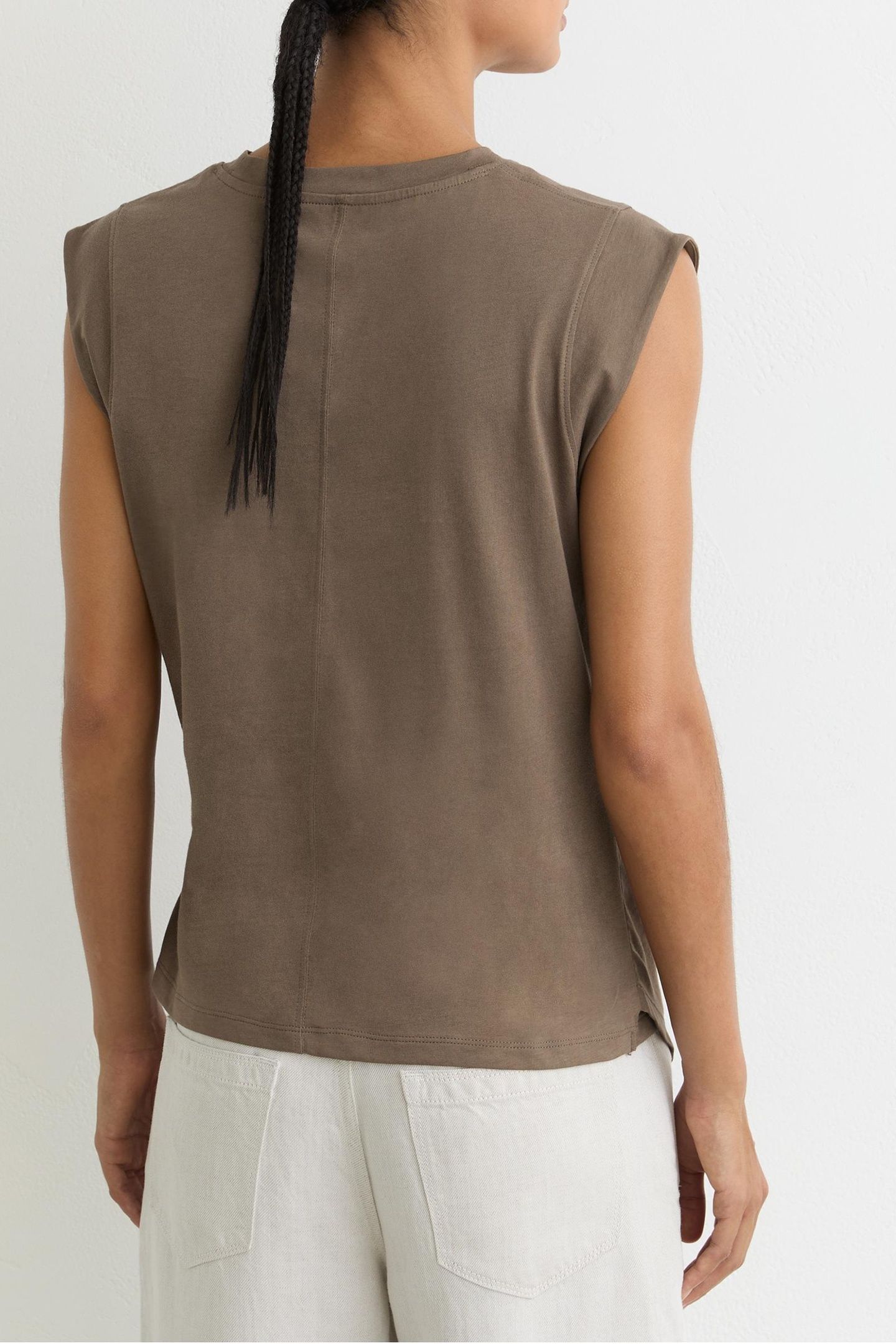 DRAPE CREW NECK T-SHIRT KHAKI GREEN 3