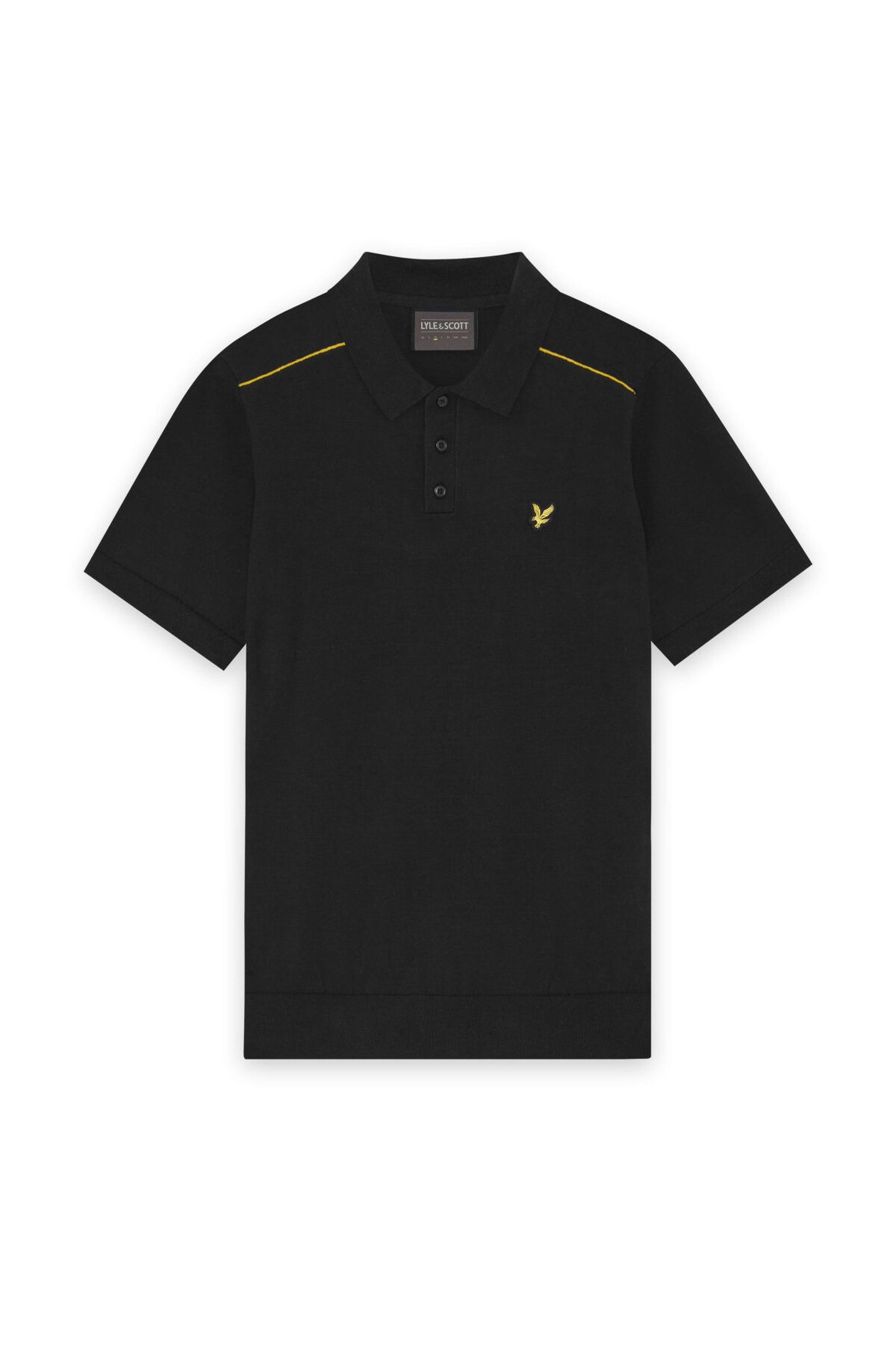 GOLF TIPPED KNITTED POLO JET BLACK 4