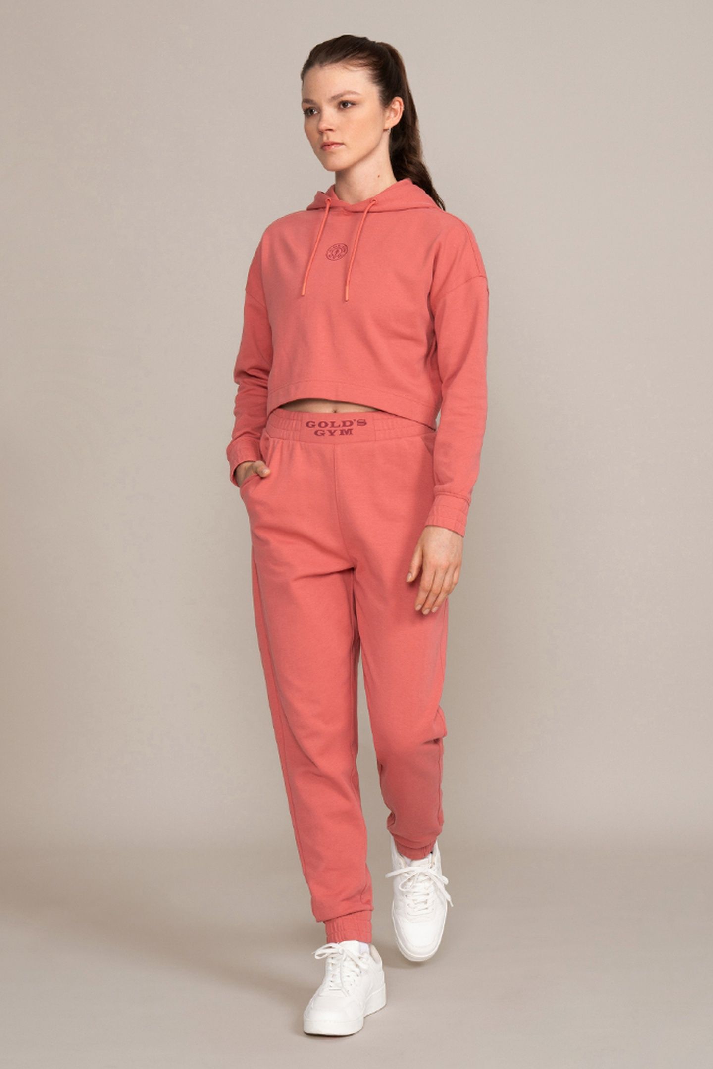 LADIES CROPPED HOODIE RUBBER PRINT ASTRO DUST 2