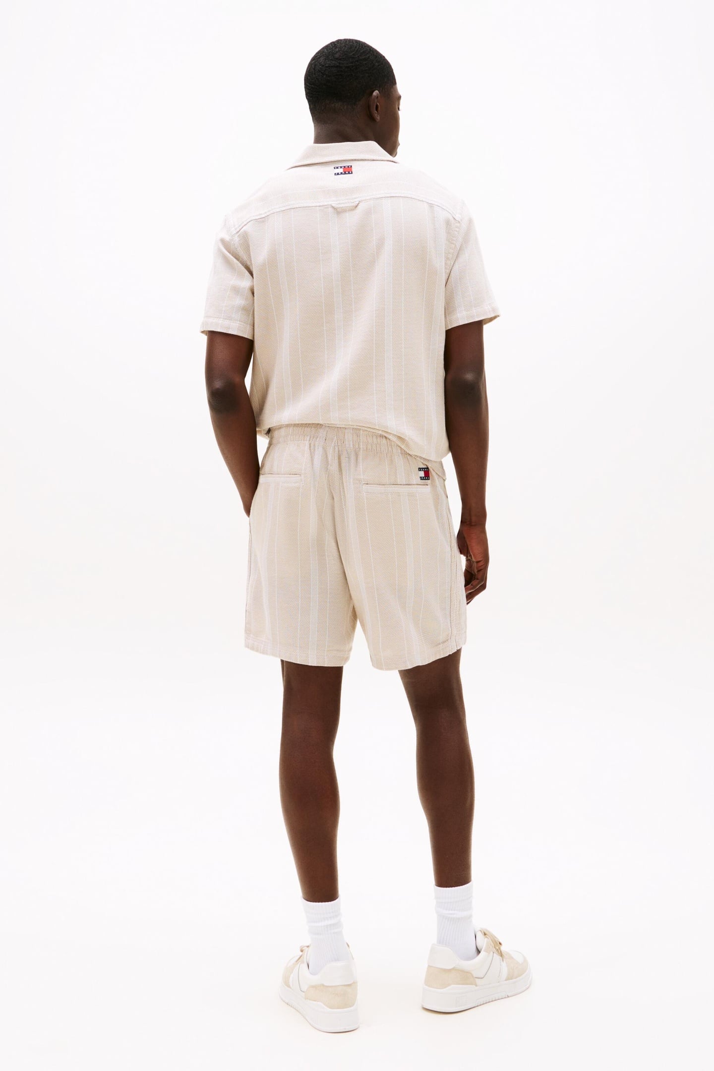 TJM TEXTURED BEACH SHORTS SILT STRIPES 3