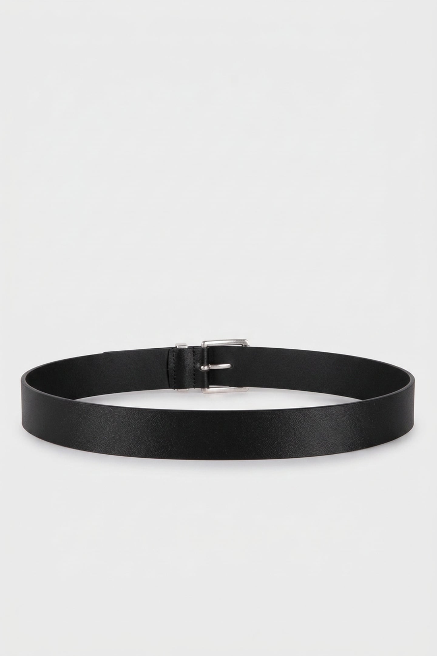 LOGO LEATHER BELT BLACK 4