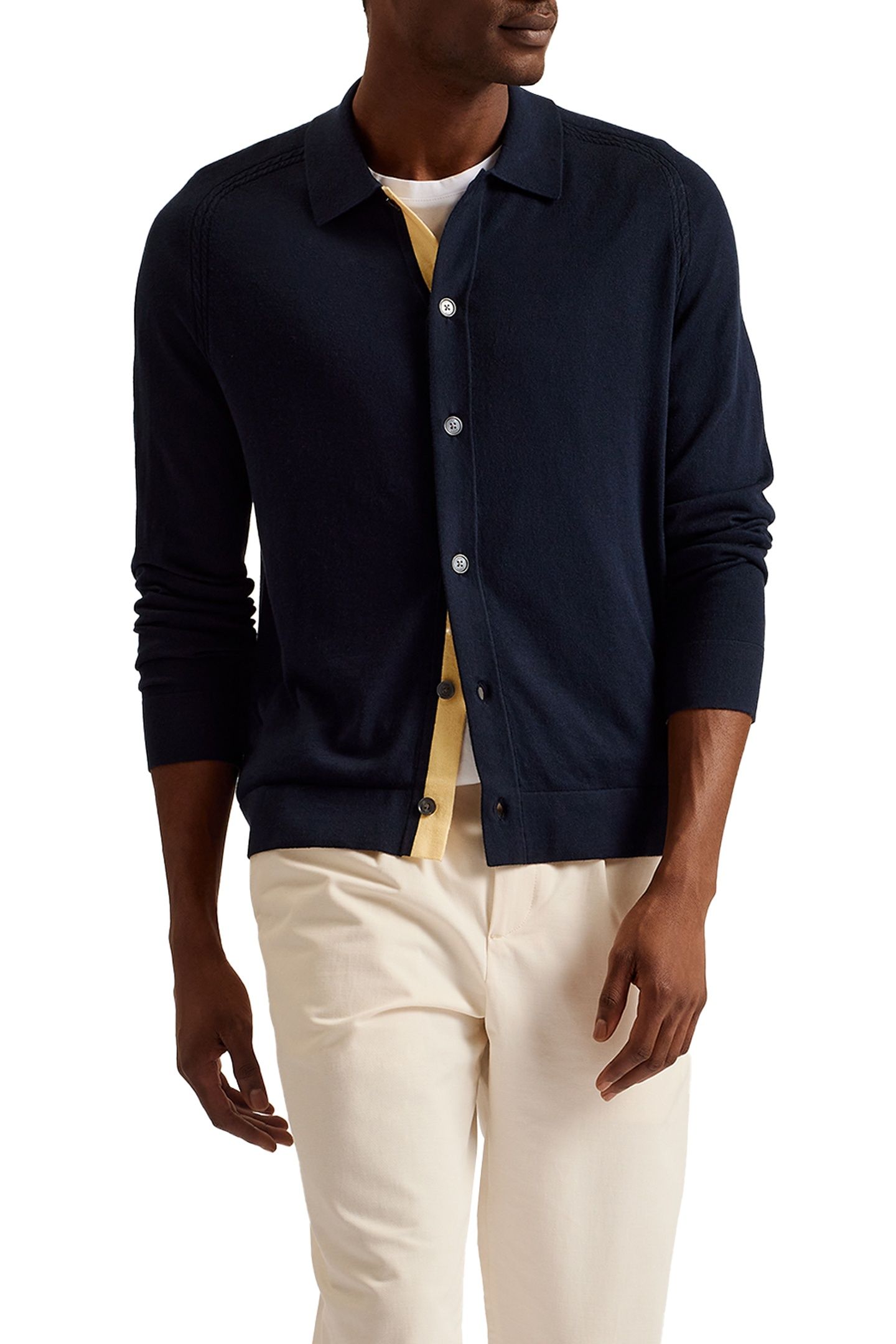 JEORG LS REGULAR BUTTON THROUGH SHIRT NAVY 1