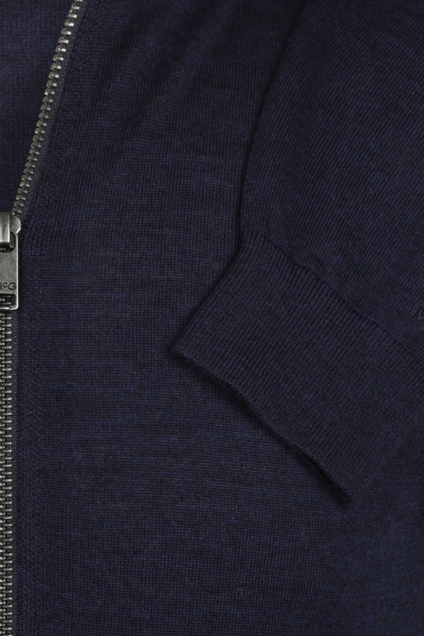 FINE MERINO ZIP THRU CARDIGAN NAVY 3