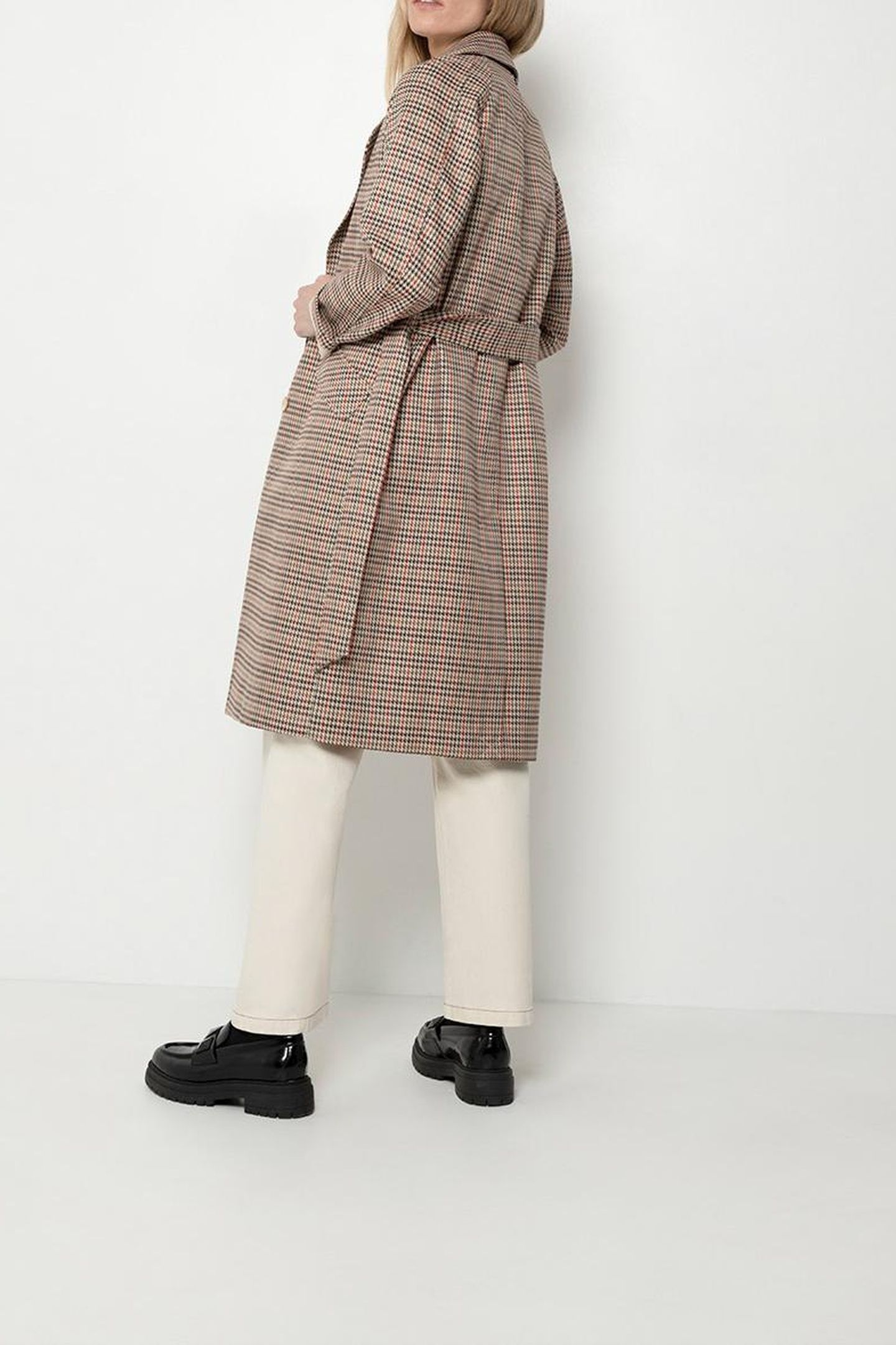 DOUTZEN _ TRENCH COAT WITH PIED_DE_POULE COLOR PATTERN 5