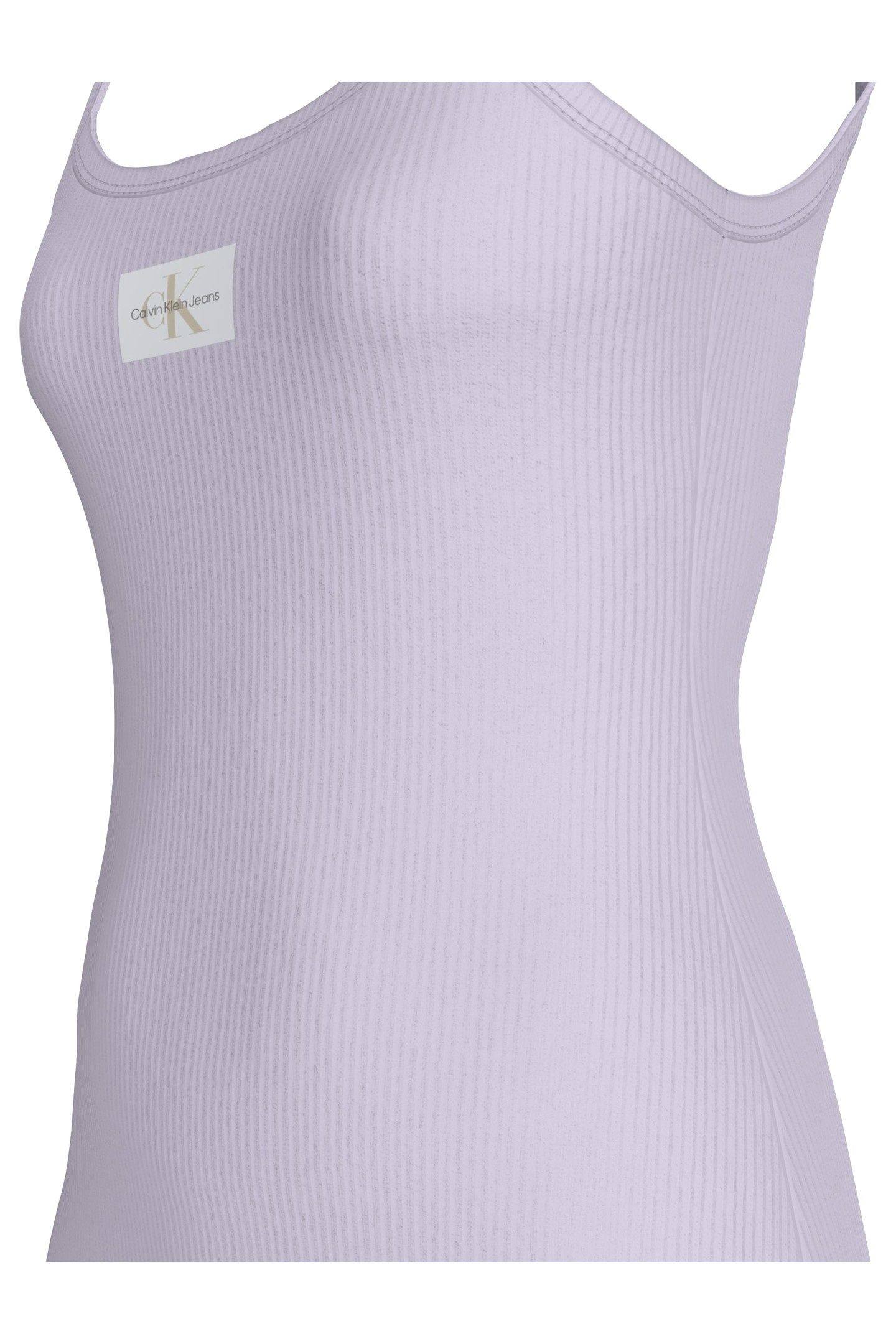 WOVEN LABEL RIB TANK PASTEL LILAC 5