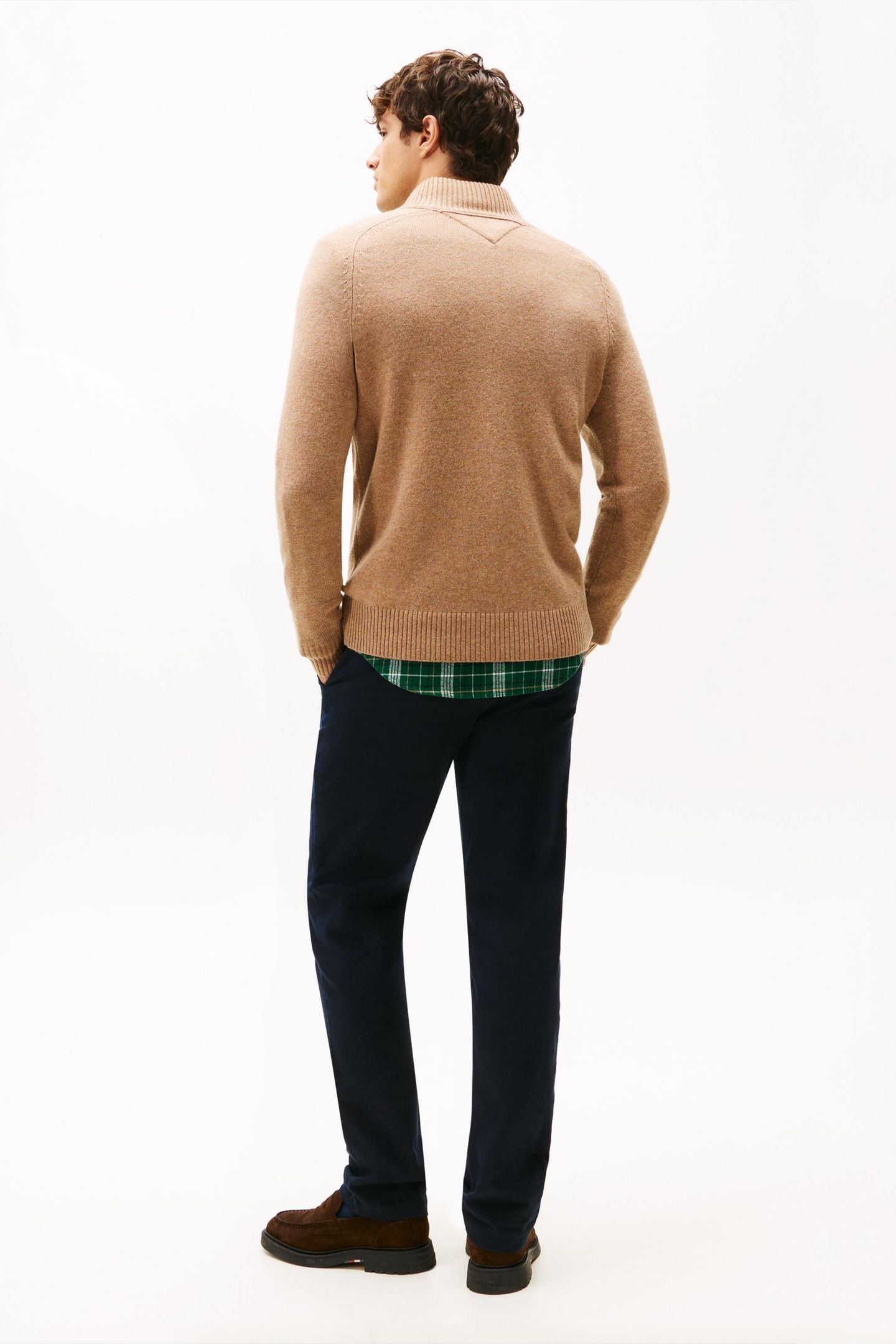 LAMBSWOOL ZIP MOCK SAFARI CANVAS HEATHER 2