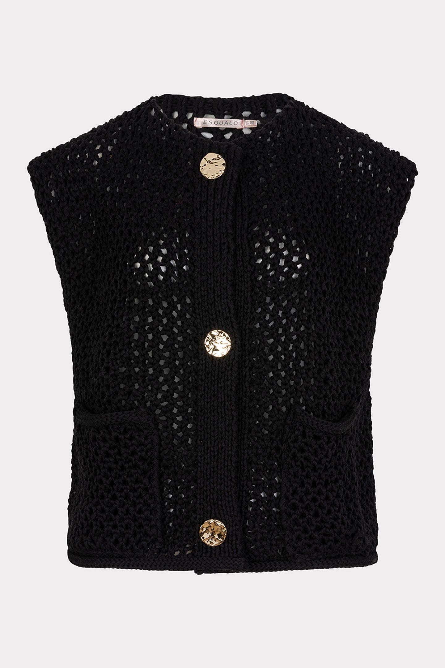 CARDIGAN GILET FANCY BUTTONS BLACK 4