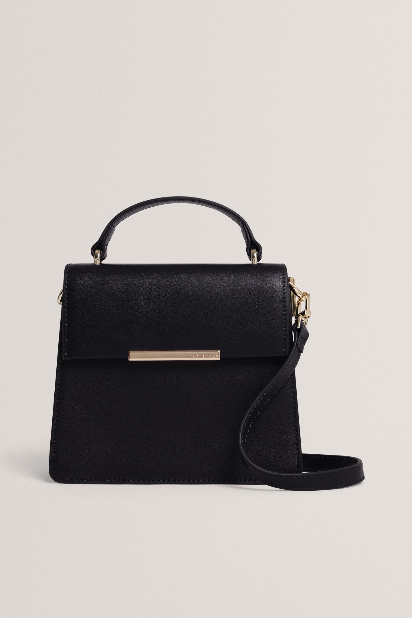 BAR DETAIL MEDIUM TOP HANDLE BAG NAVY 1