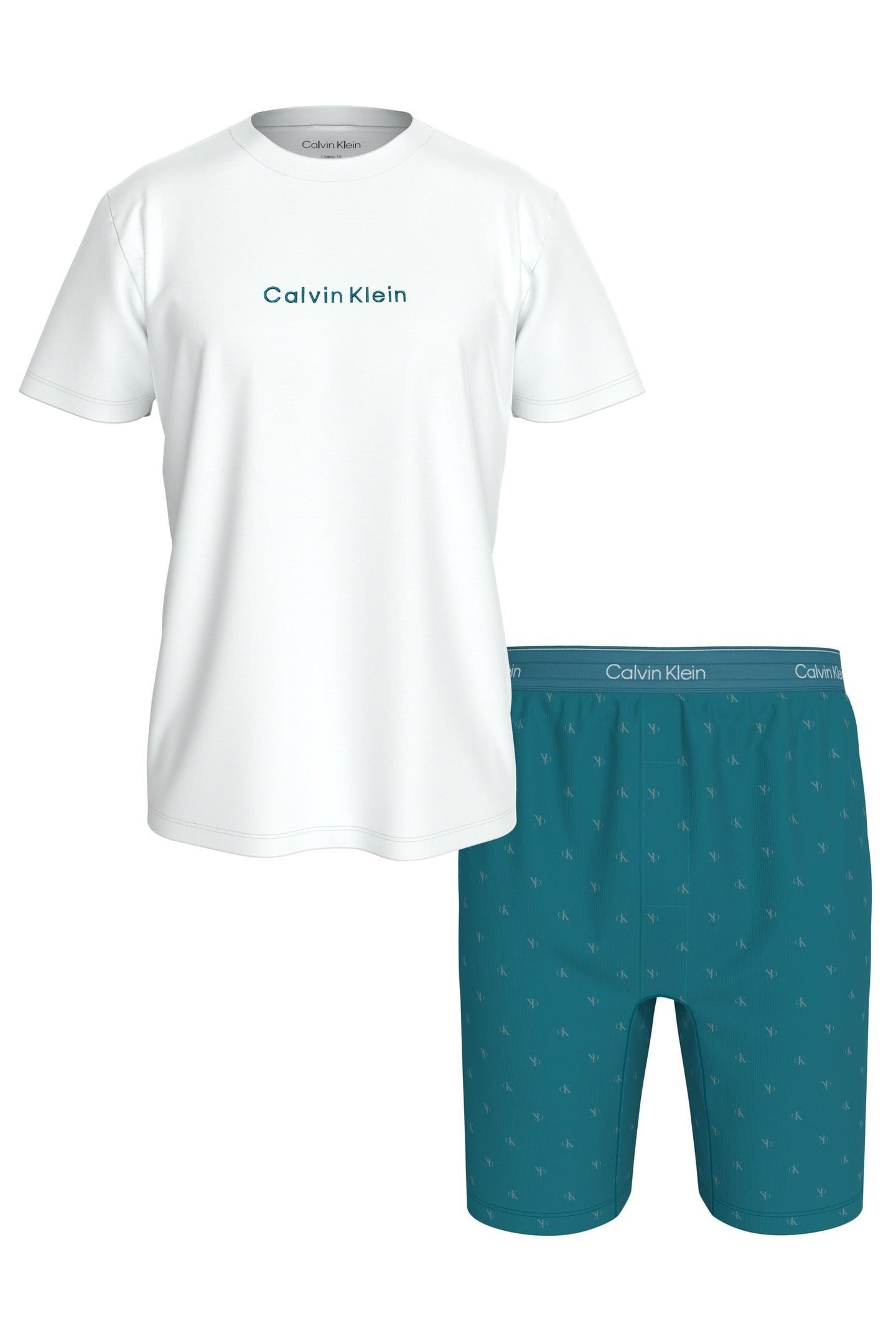 COTTON STRETCH S/S SET CLASSIC WHITE TOP/DIAMOND LOGO 1