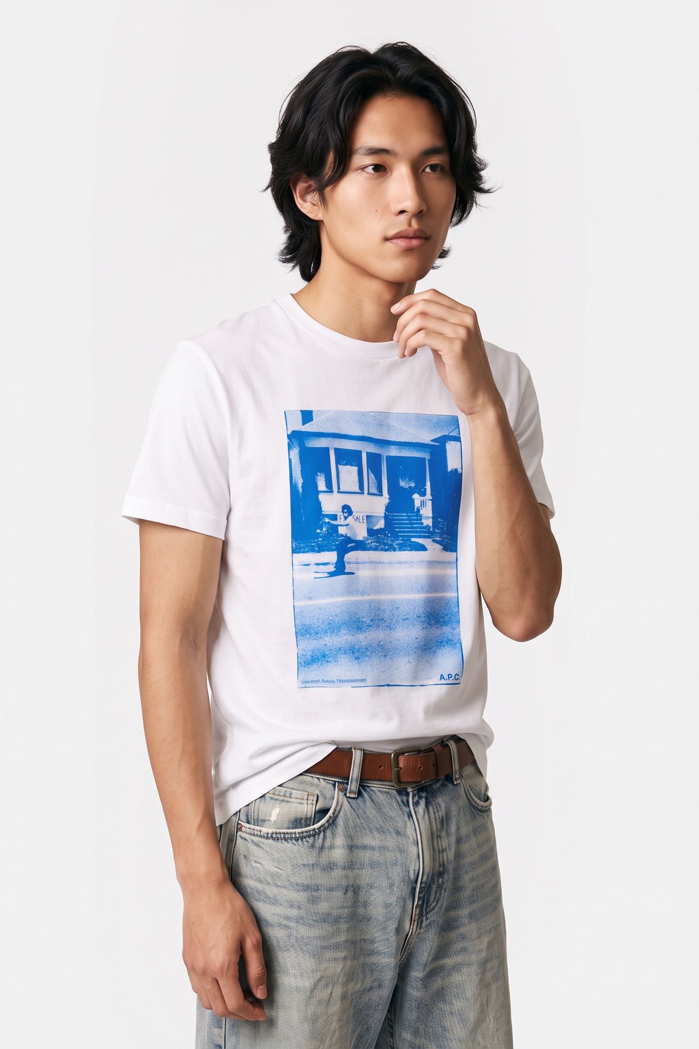 UNISEX T-SHIRT MC CALIFORNIA BLUE 3