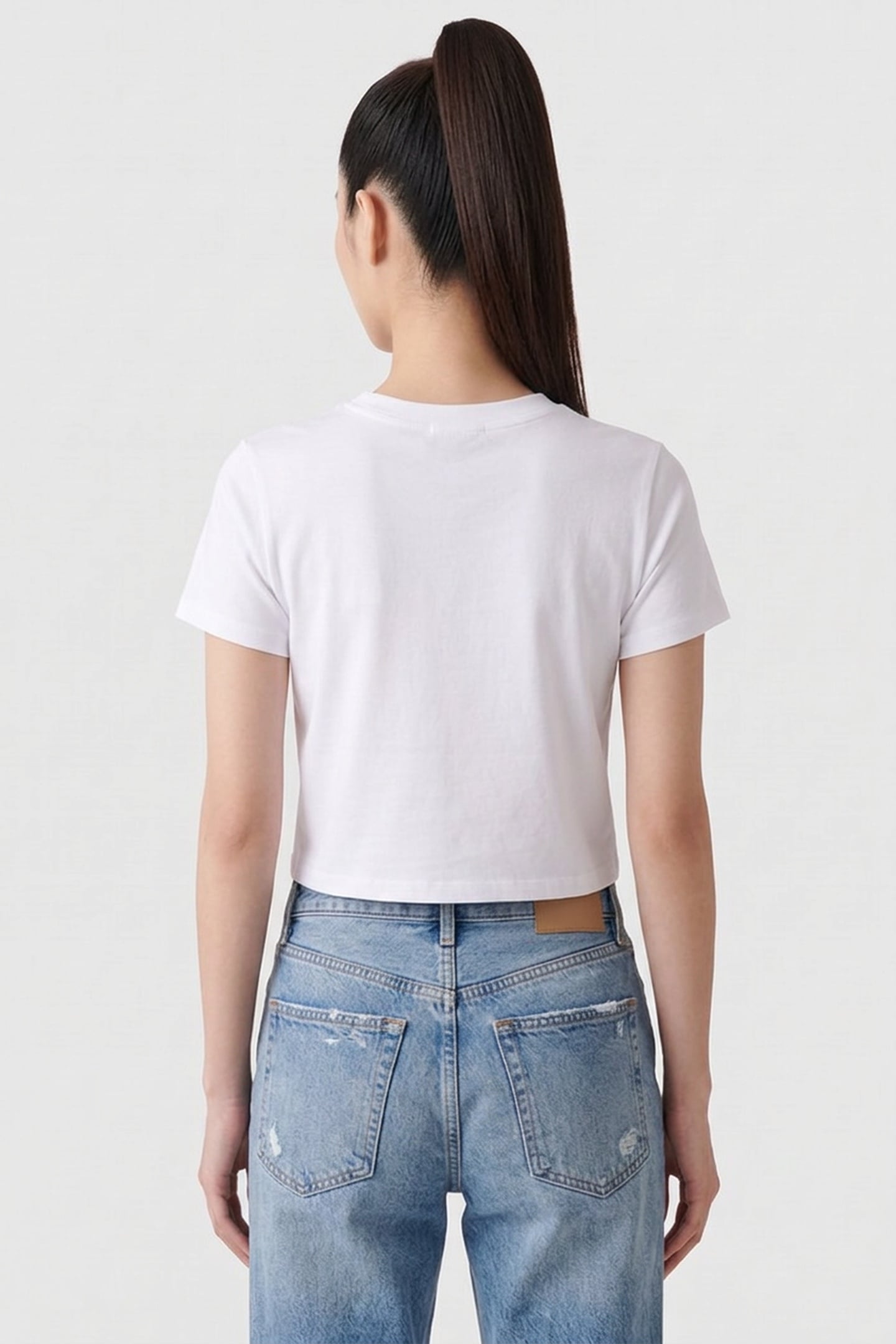 CLEAN CROPPED SHORT TEE BRILLIANT WHITE 2
