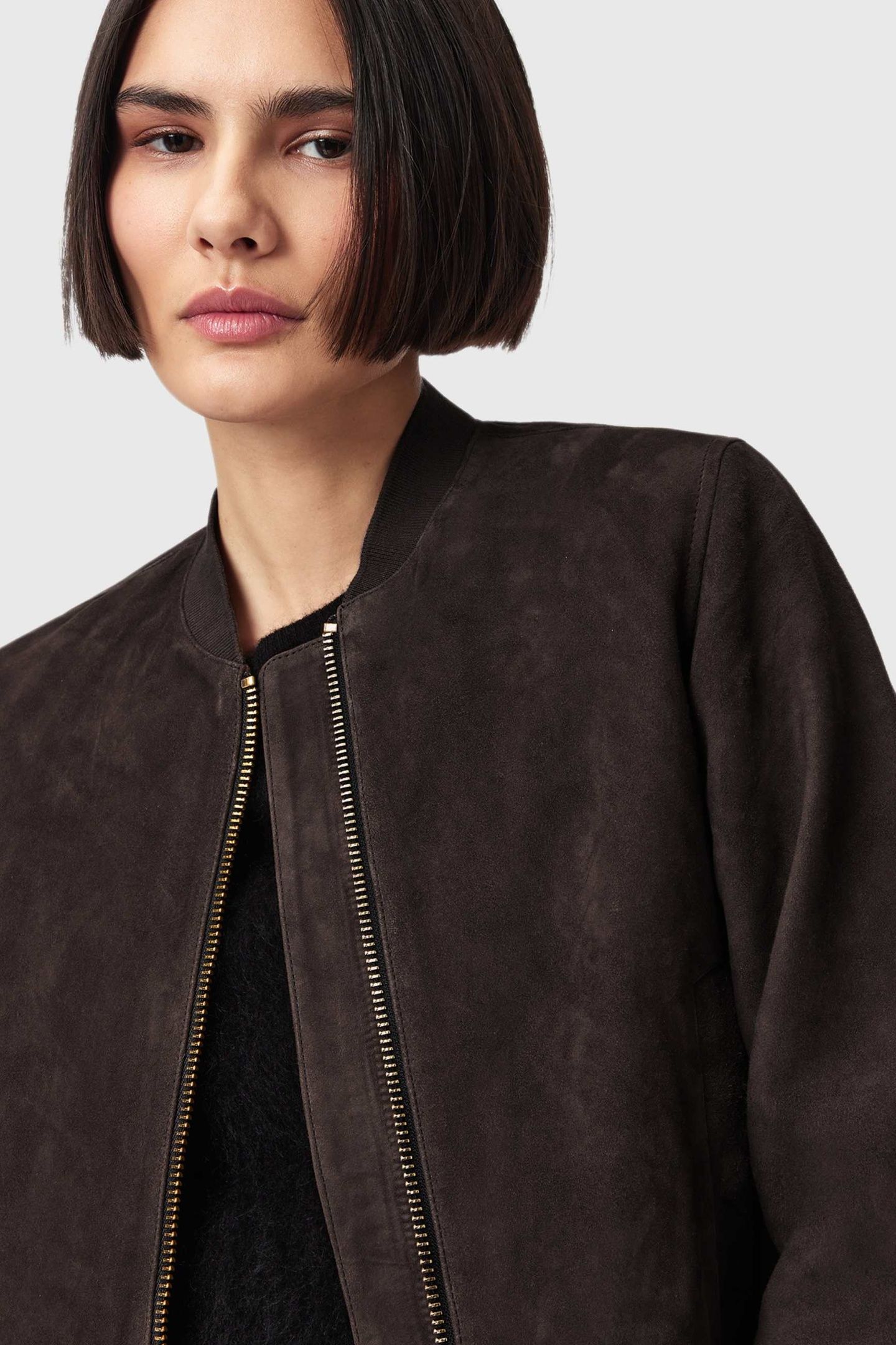 ORTEN SUEDE BOMBER BITTER BROWN 7