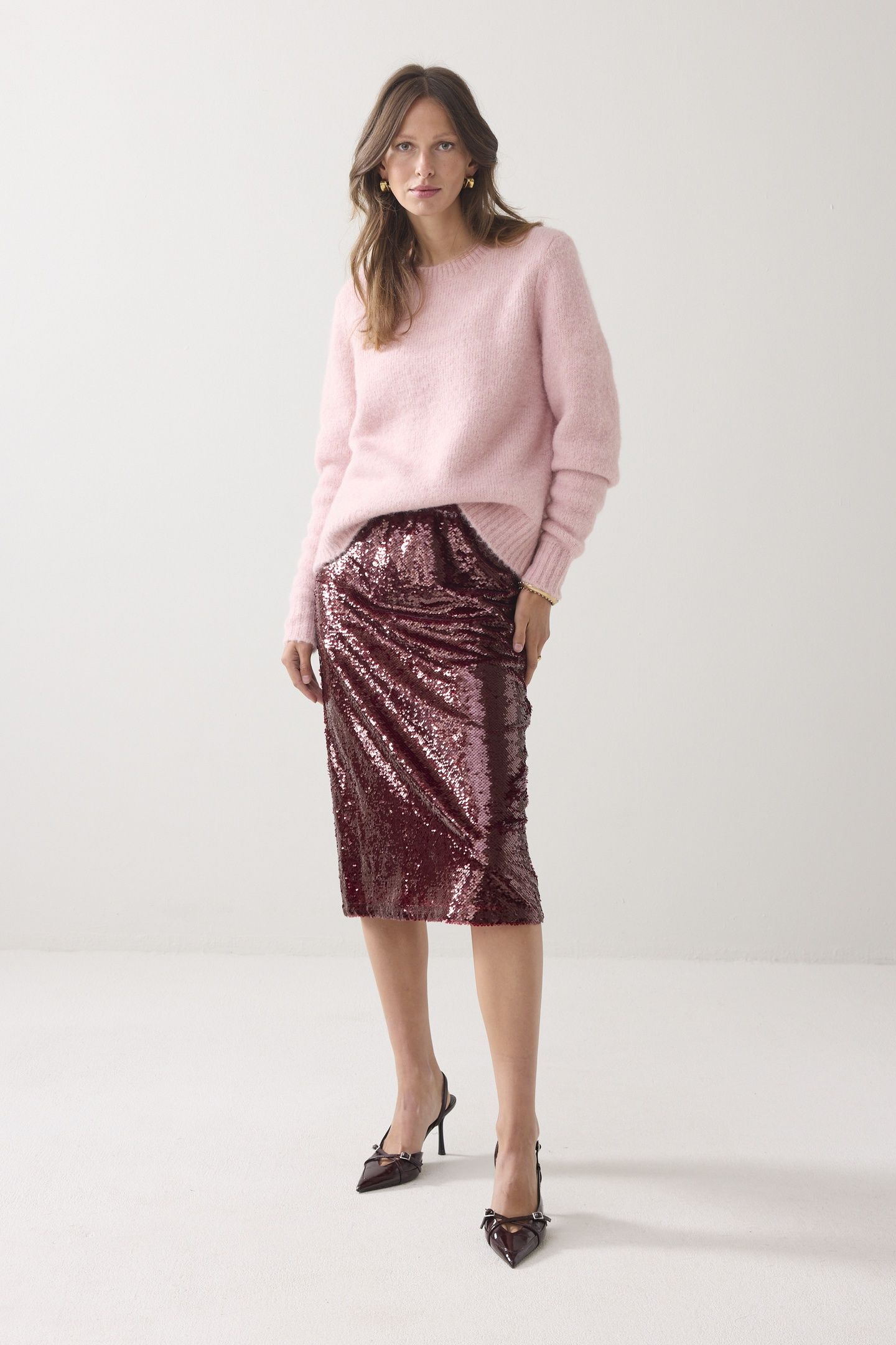 SKIRT SEQUINS REDS 1