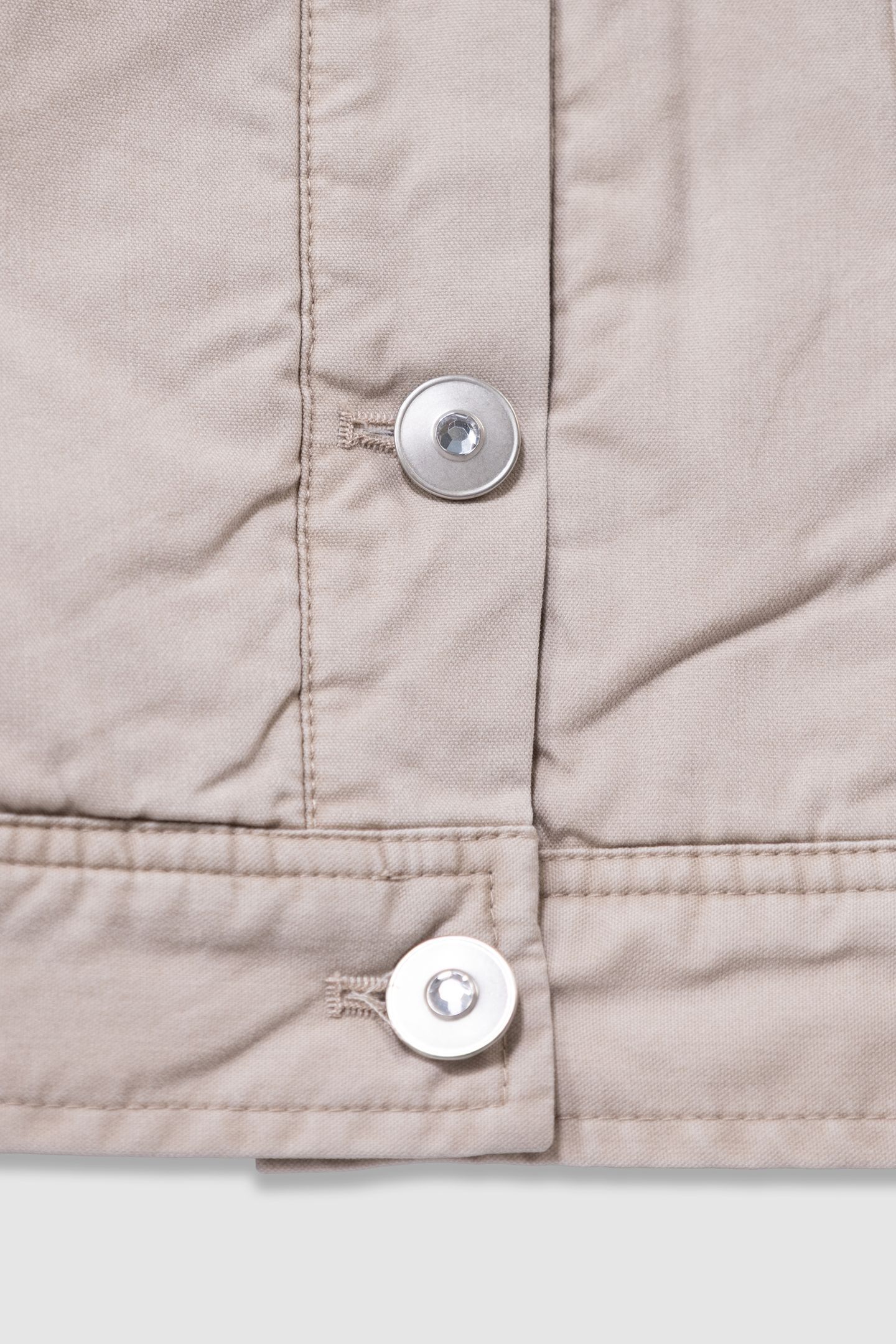 GIRLS’ BEIGE CANVAS FUR-LINED JACKET 7