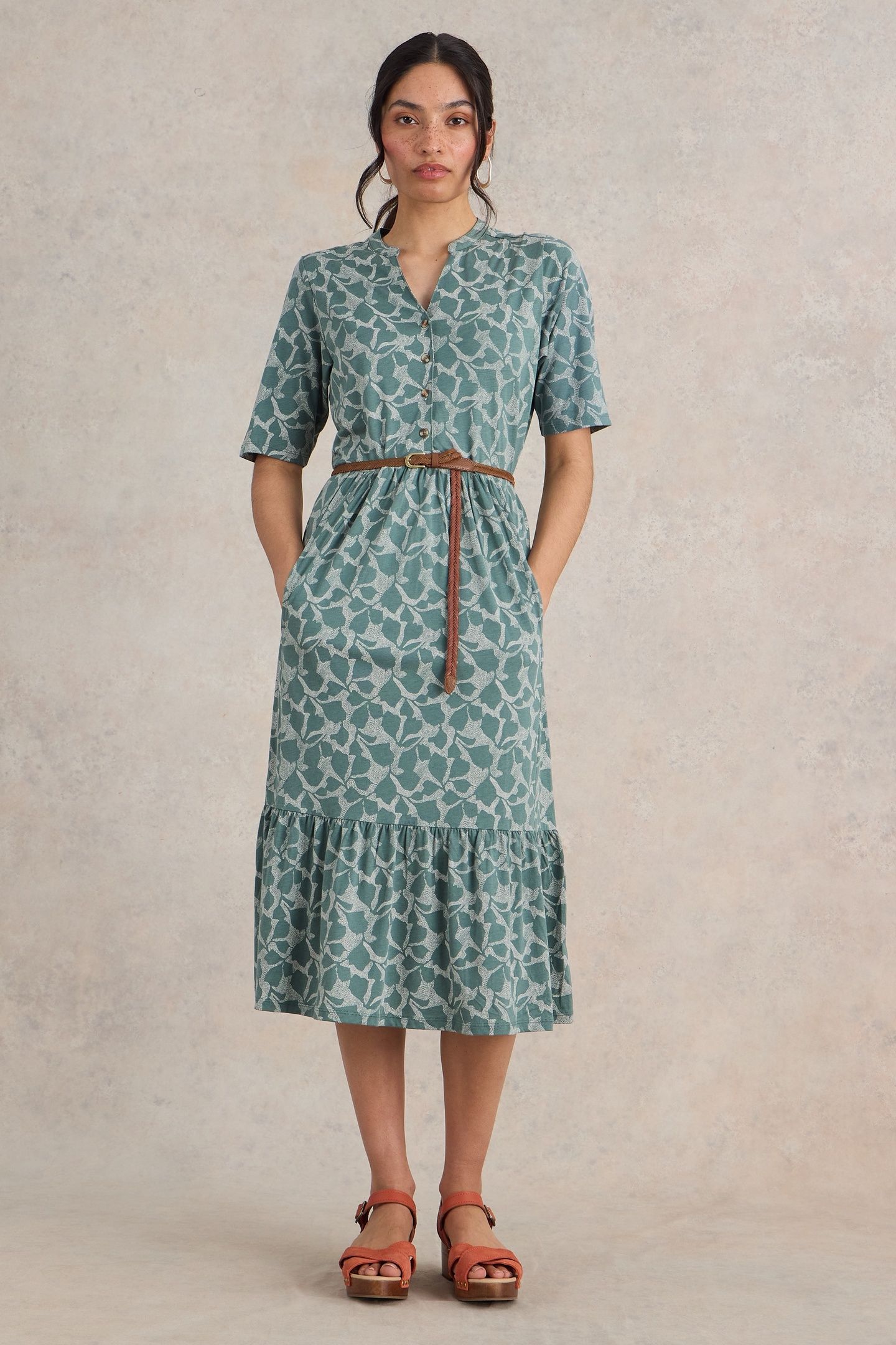 NAYA JERSEY DRESS GREEN PR 1