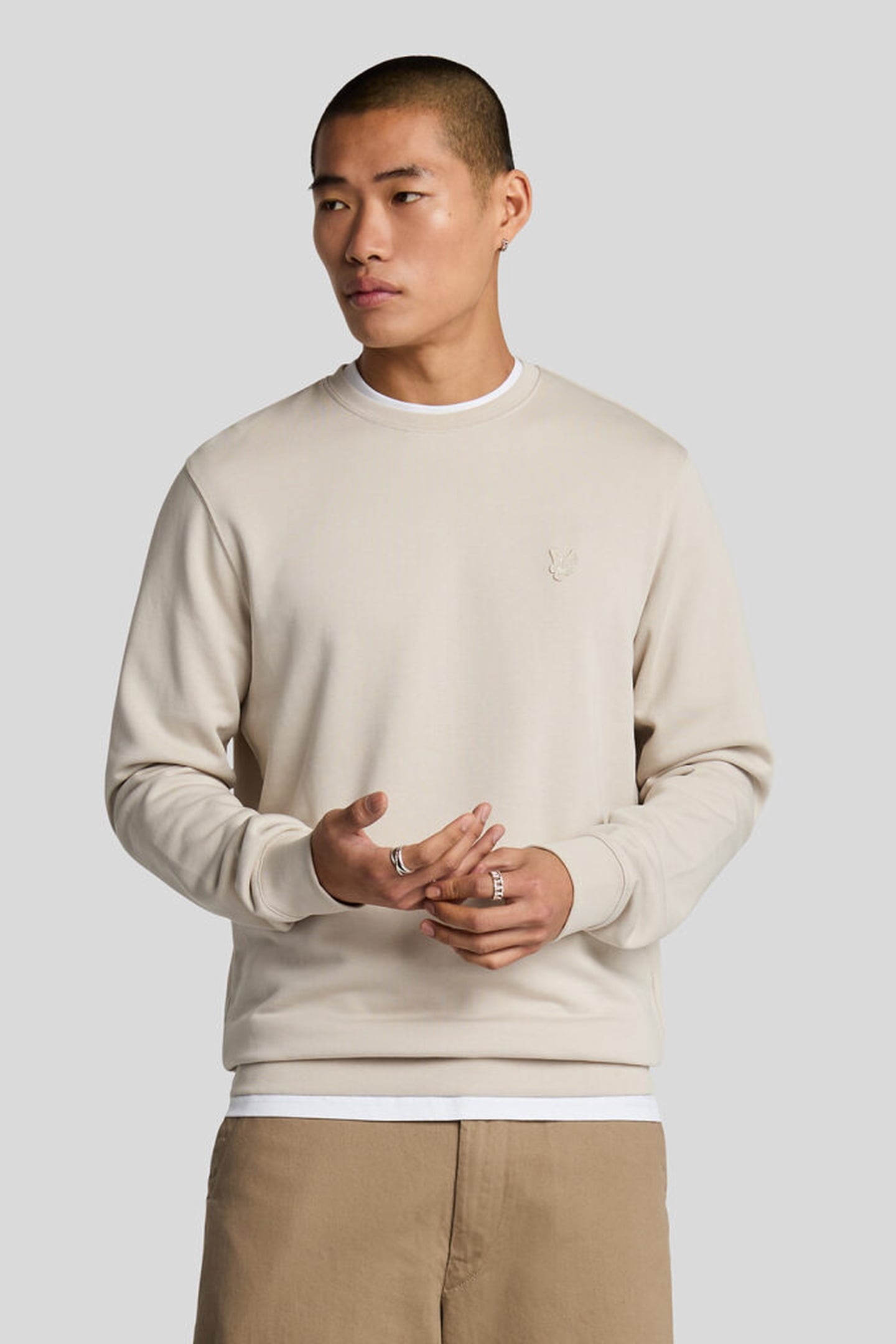SUPERFINE CREW NECK SWEATSHIRT COVE 1