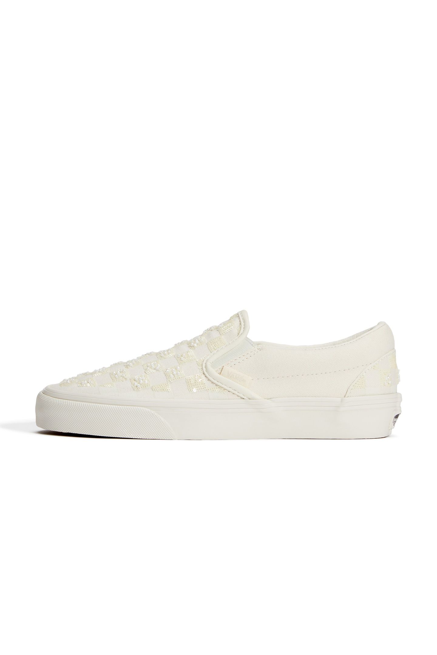 UNISEX CLASSIC SLIP-ON BEADED WHITE CHECKERBOARD 2