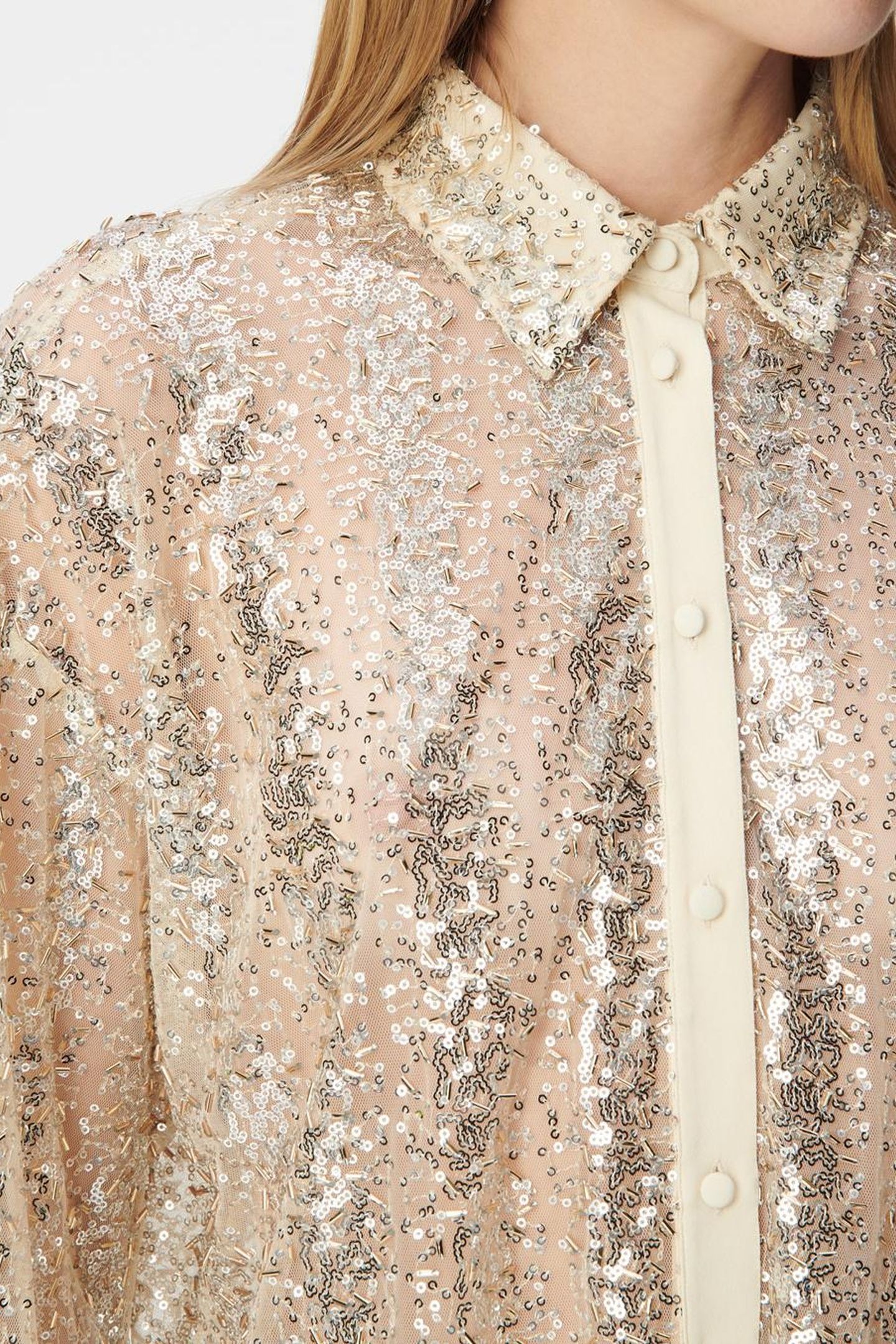 GOLD BEAD AND SEQUIN-EMBROIDERED SHIRT 6