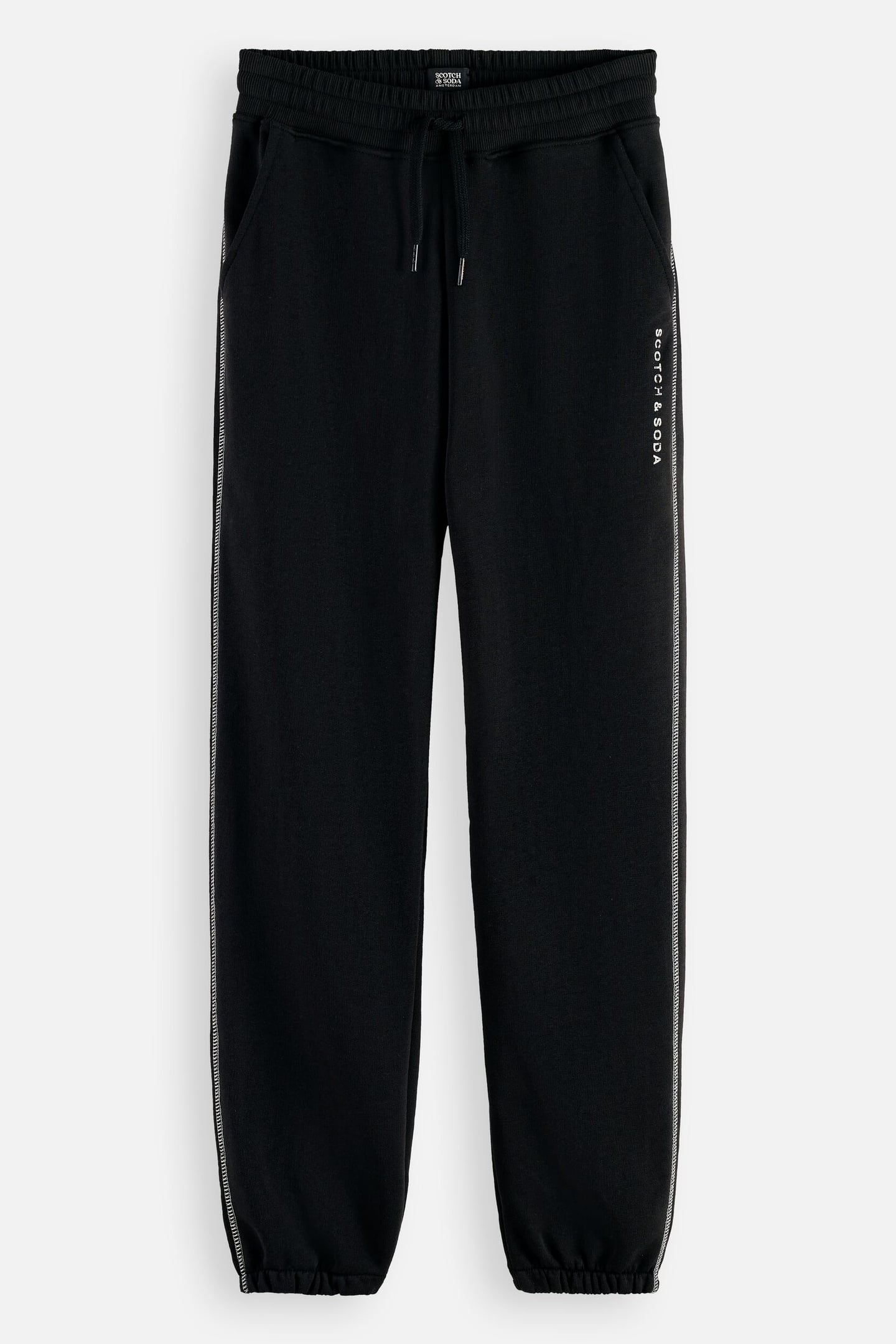 FLATLOCK RELAXED JOGGER PANTS BLACK 1