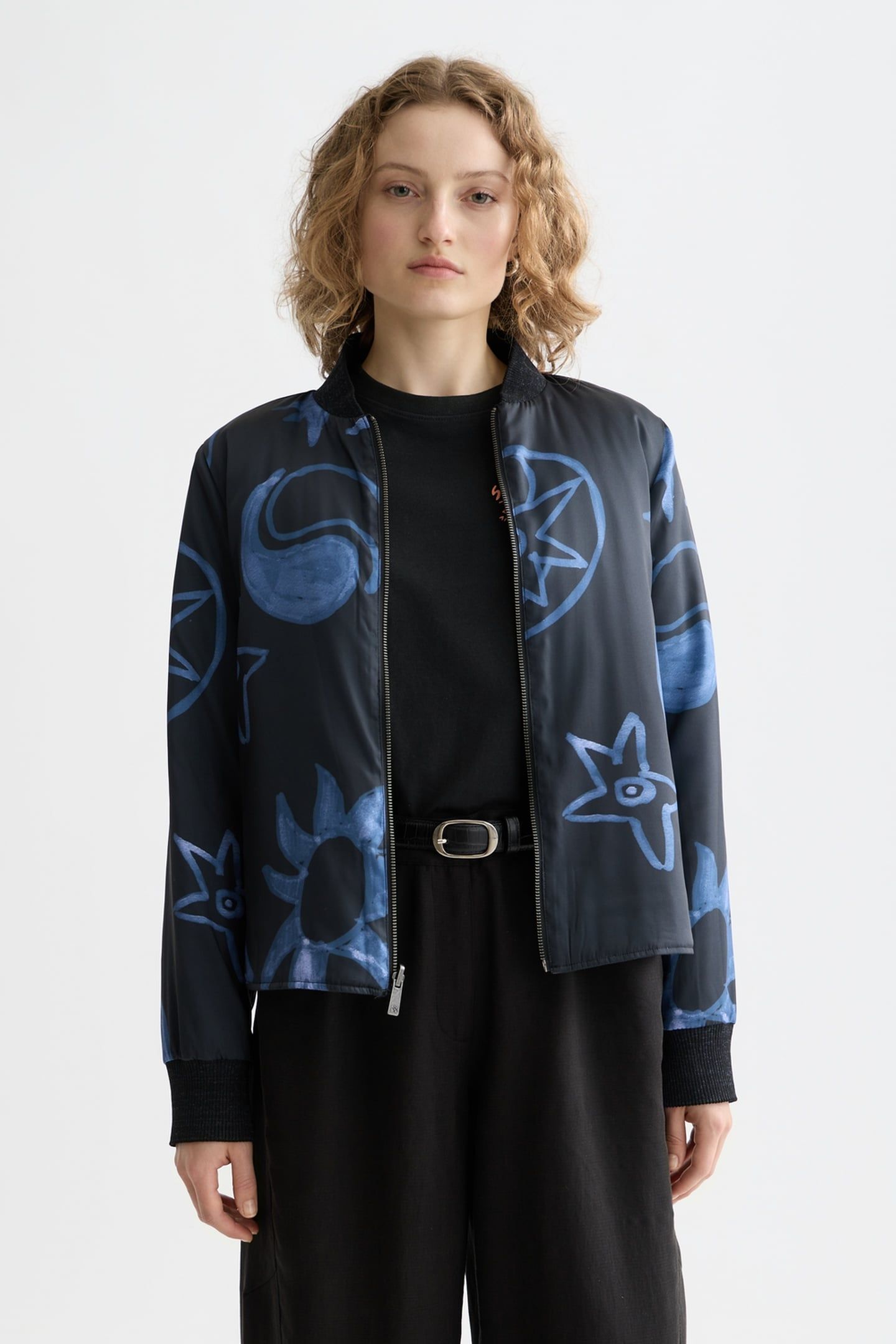 QUILTED REVERSIBLE BOMBER JACKET METEORITE 1